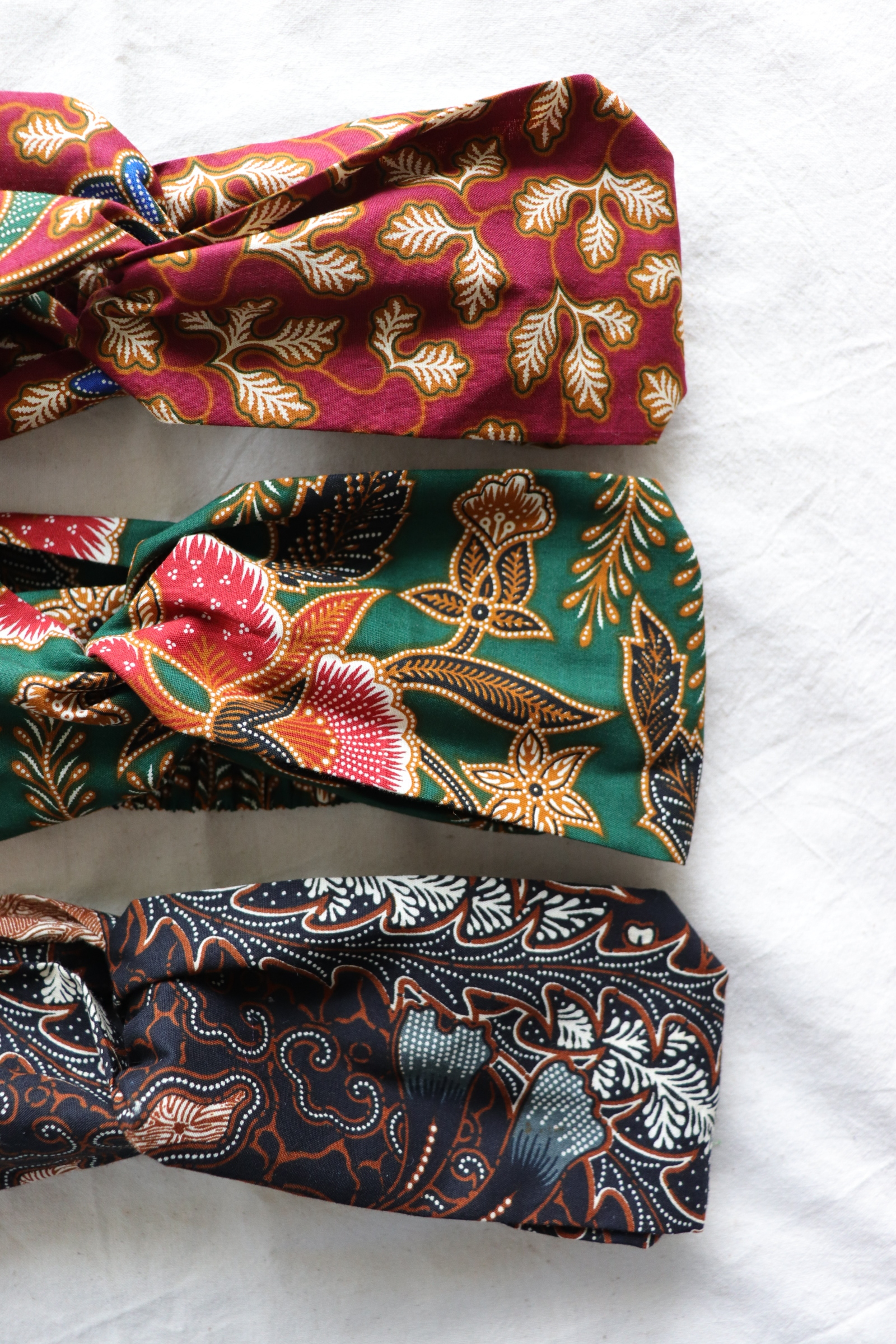Crossover Batik Headbands [Set of 3] - Satay