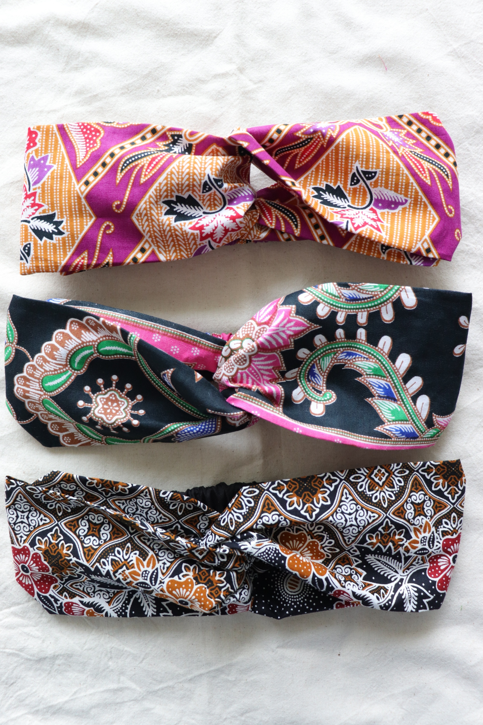 Crossover Batik Headbands [Set of 3] - Ketupat
