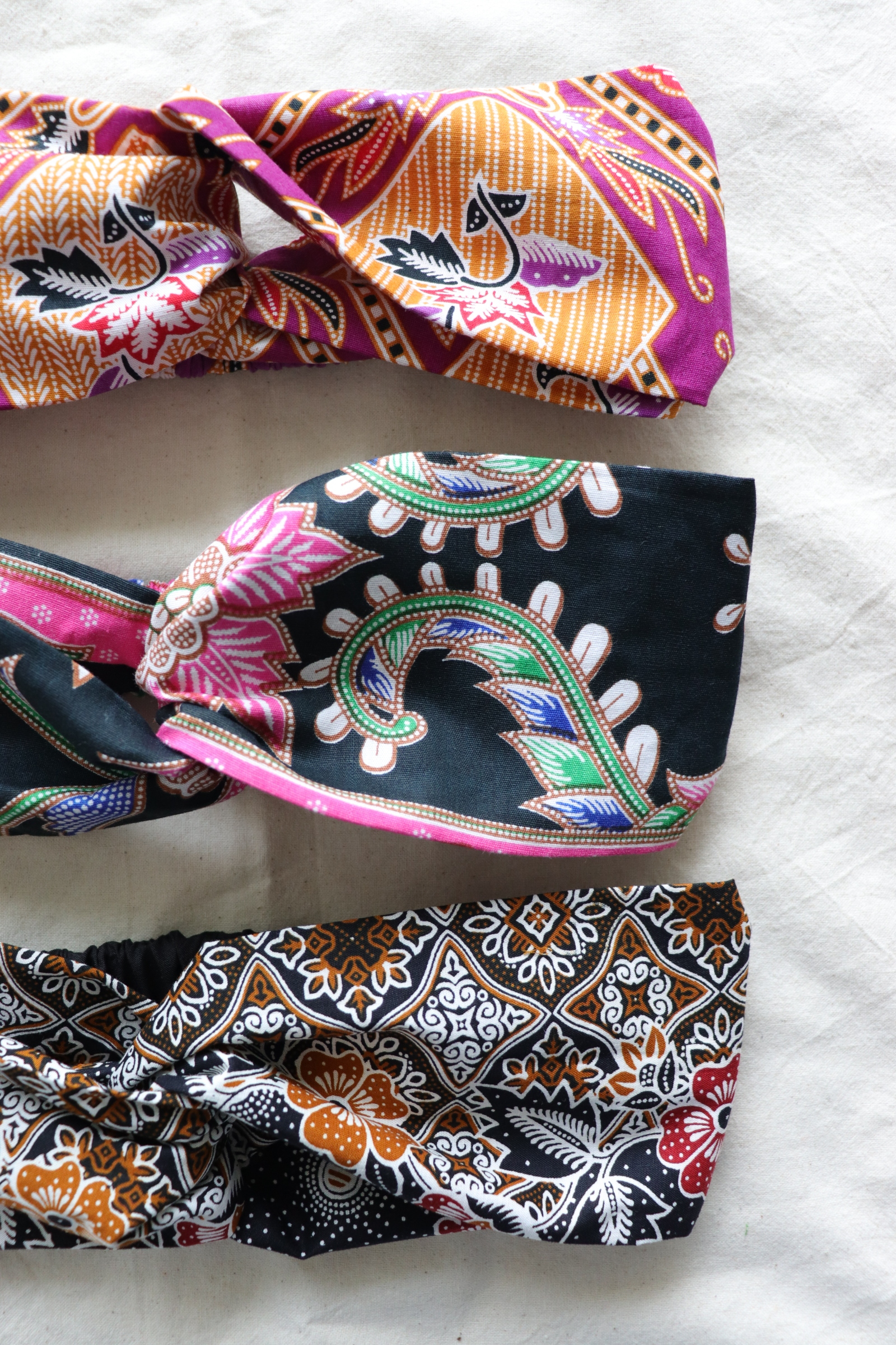 Crossover Batik Headbands [Set of 3] - Ketupat