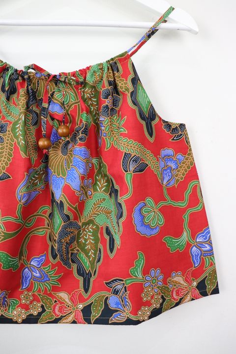 drawstring batik top33