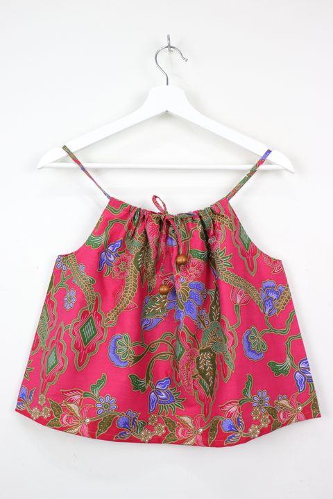 drawstring batik top60