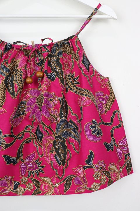 drawstring batik top84