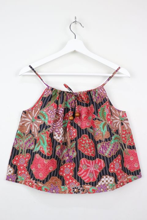 drawstring batik top90