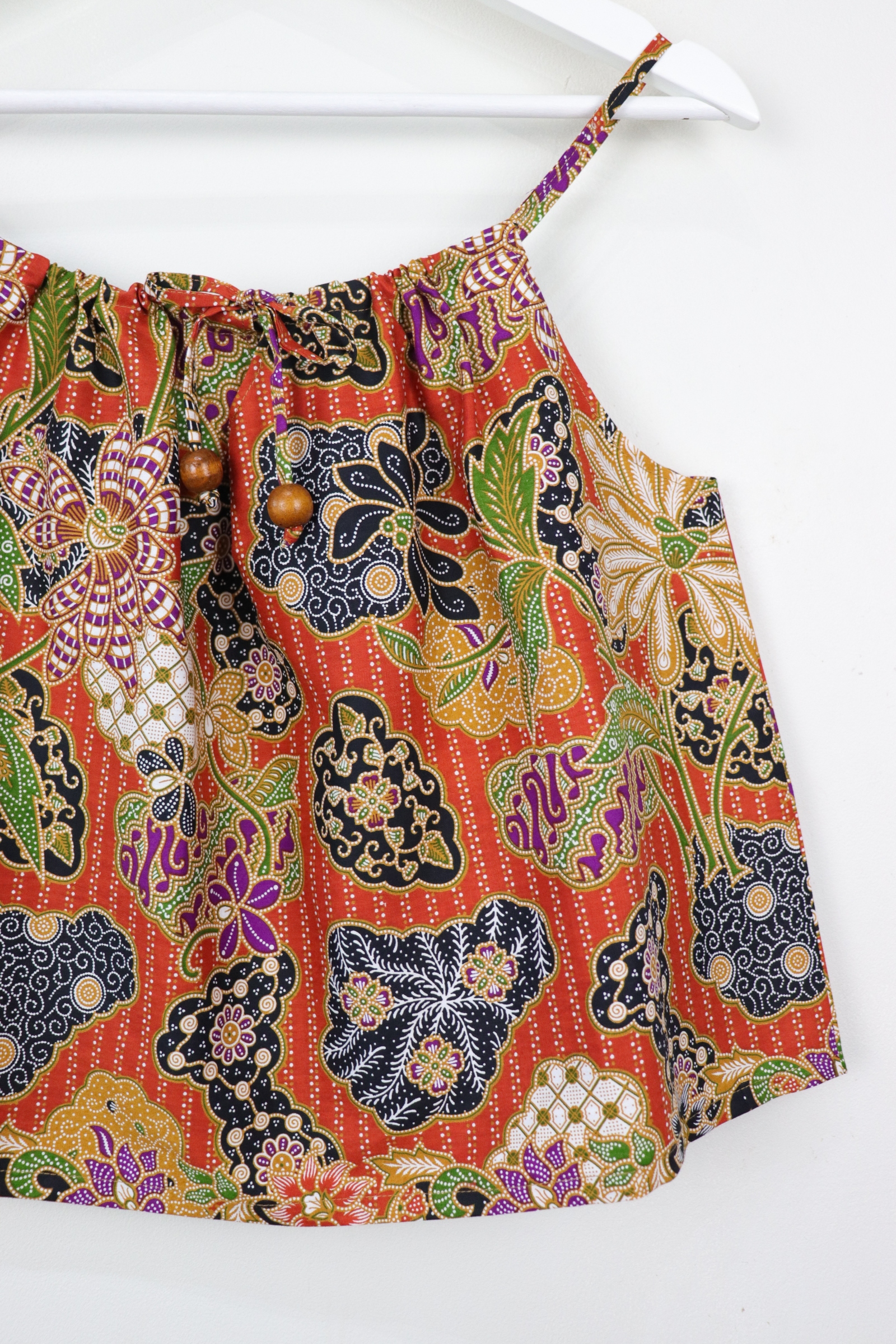 Getaway Batik Top - Black Rain (S/M/L)
