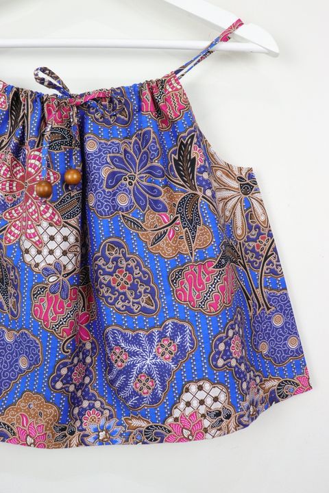 drawstring batik top110