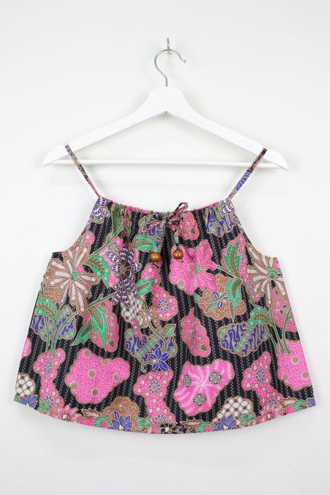 drawstring batik top122