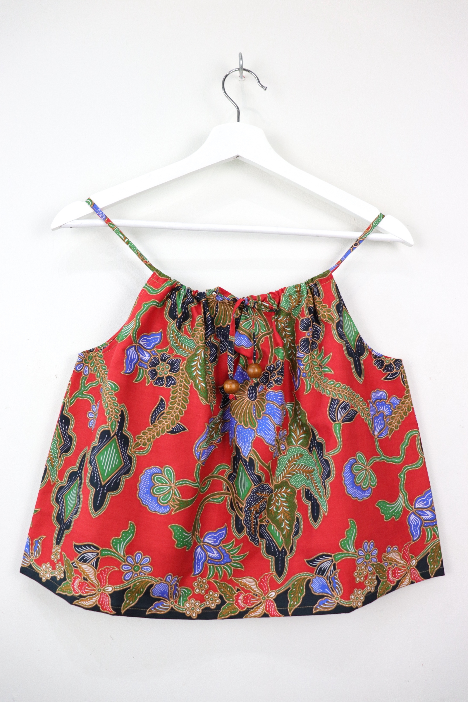 Getaway Batik Top - Red Blossom (S/M/L)