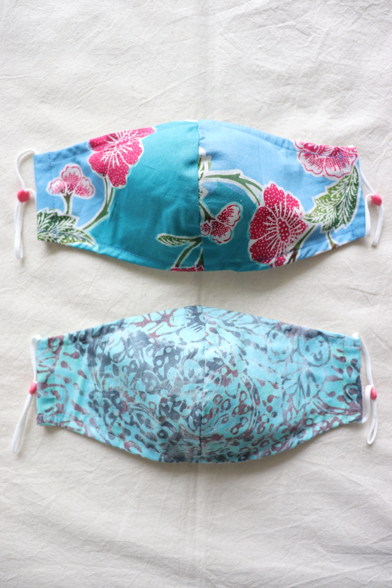 Handmade Batik Mask - Floral Fantasy