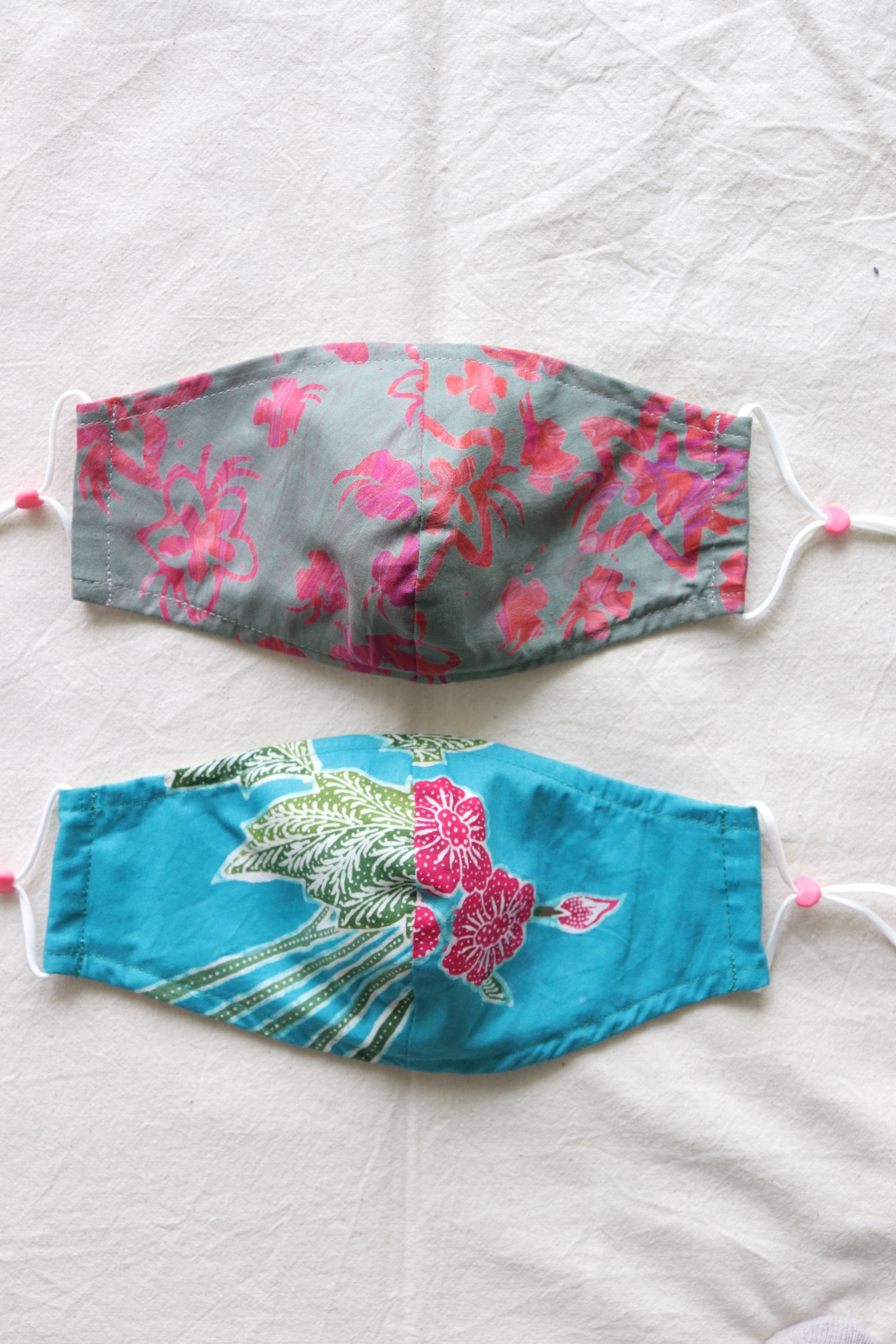 Handmade Batik Mask - Festive Floral