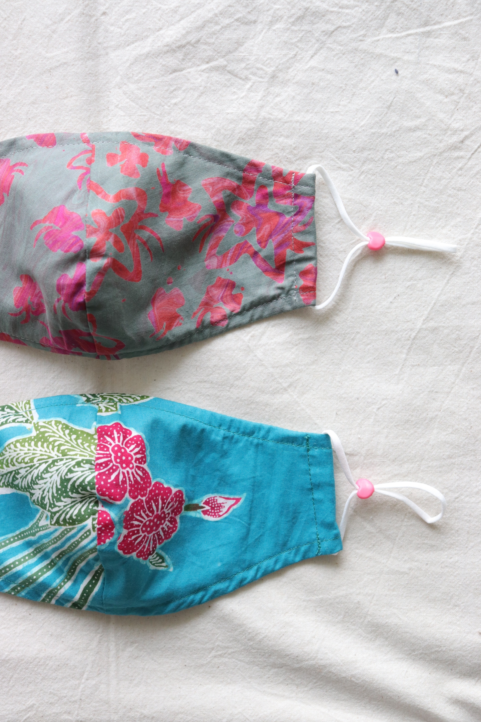 Handmade Batik Mask - Festive Floral