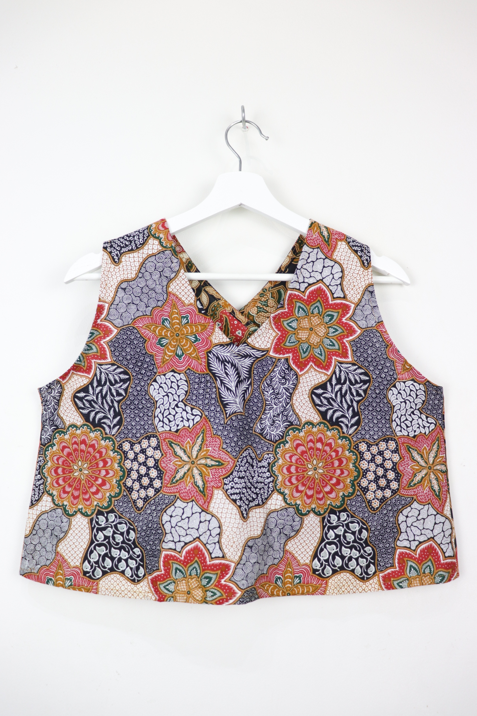 Two-Tone Napkin Batik Top - Kopi Cham (M)