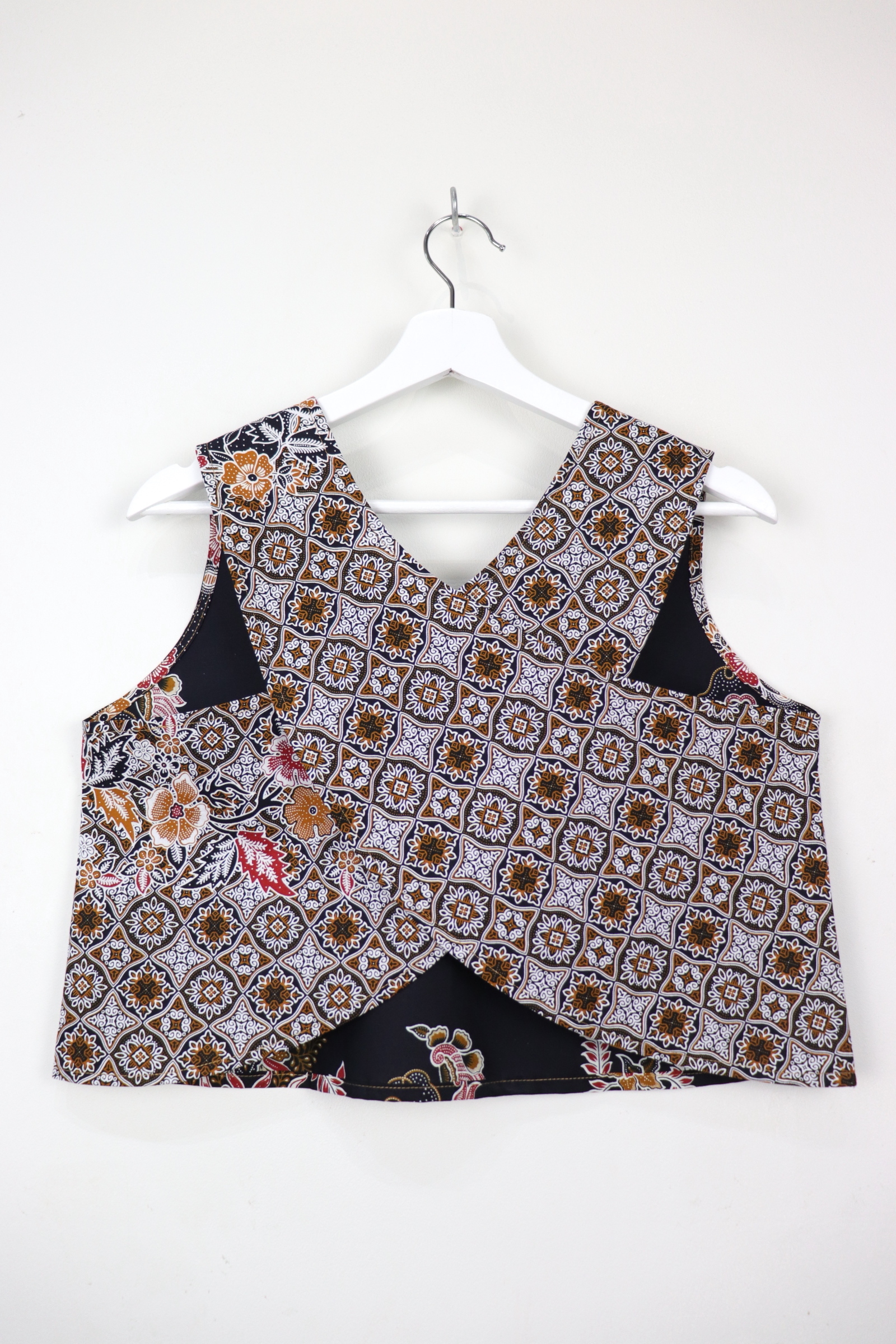 Two-Tone Napkin Batik Top - Boba Tea (M)