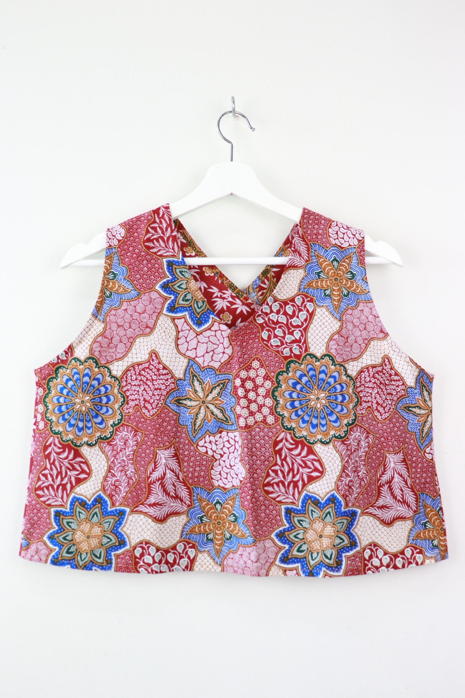 Two-Tone Napkin Batik Top - Roselle Tea (M)