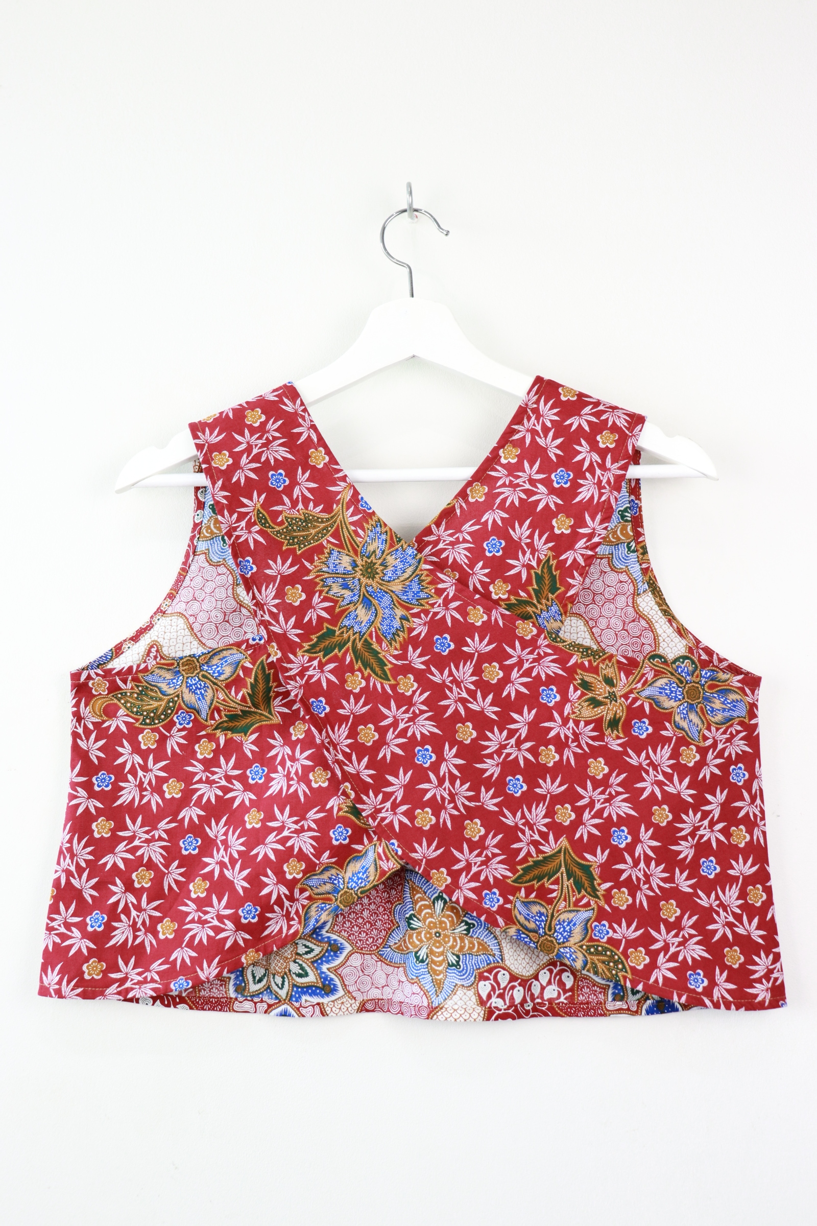 Two-Tone Napkin Batik Top - Roselle Tea (M)