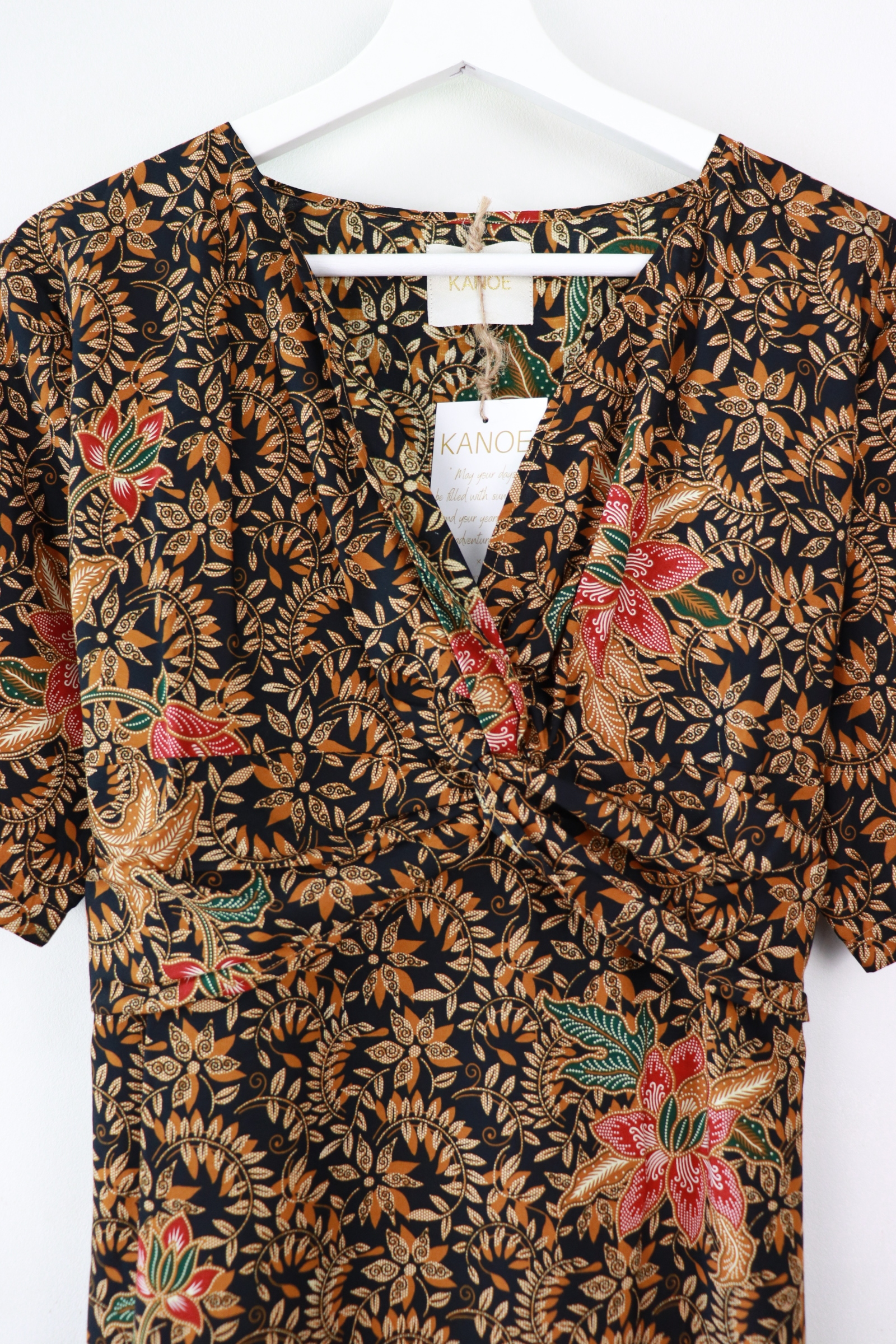 Twisted Front Dress - Forest Peace