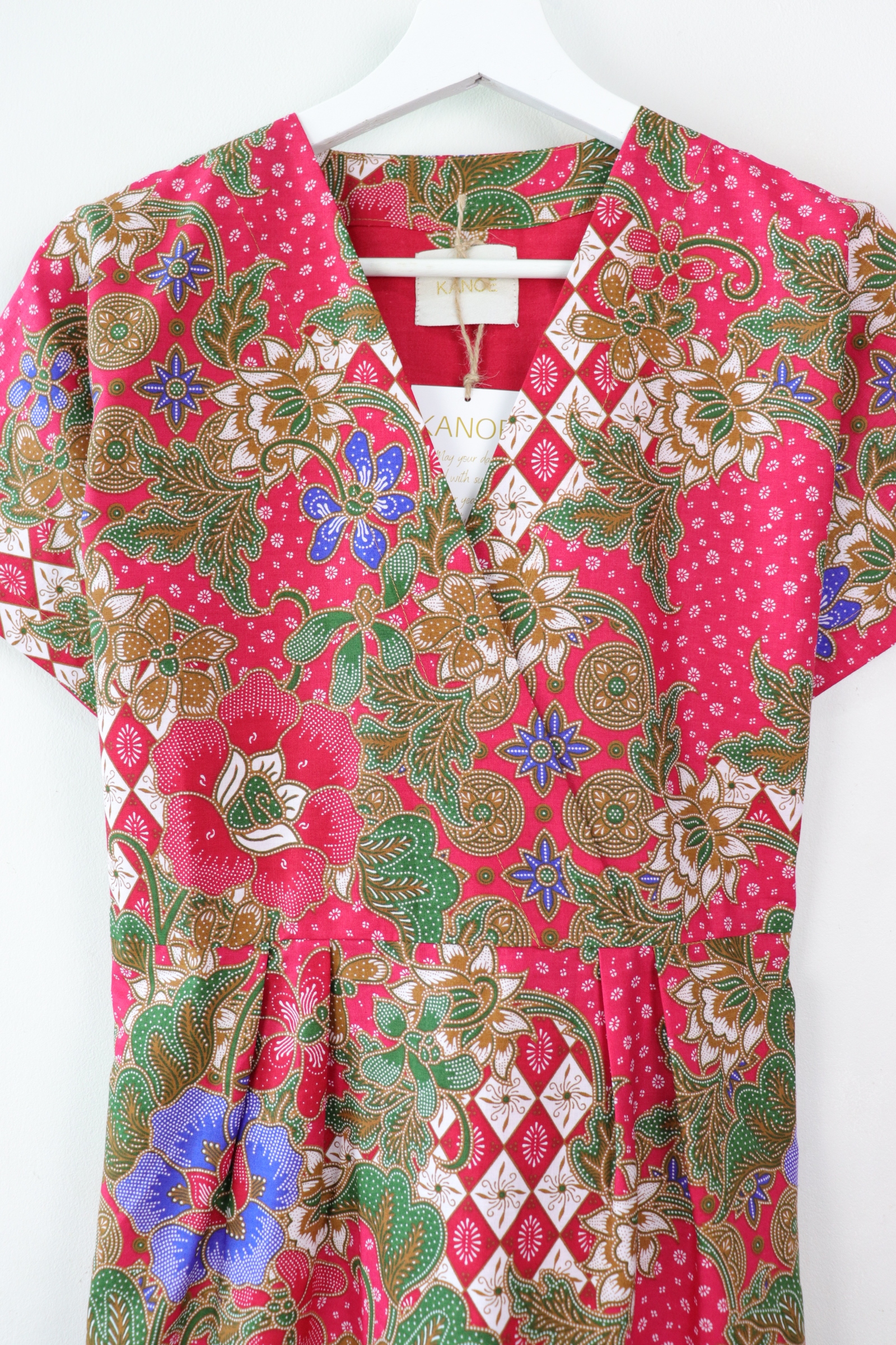 Kimono wrap dress - Flower Field (Pink)