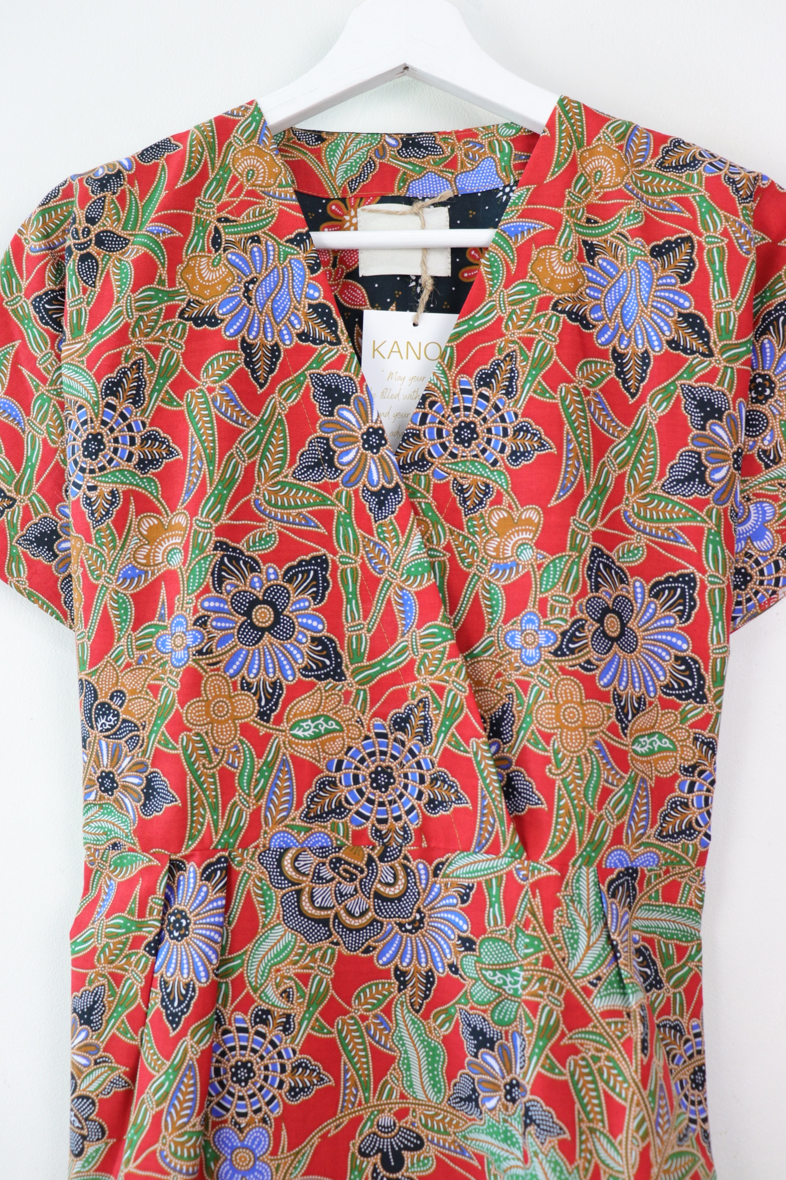 Kimono wrap dress - Floral Vine 