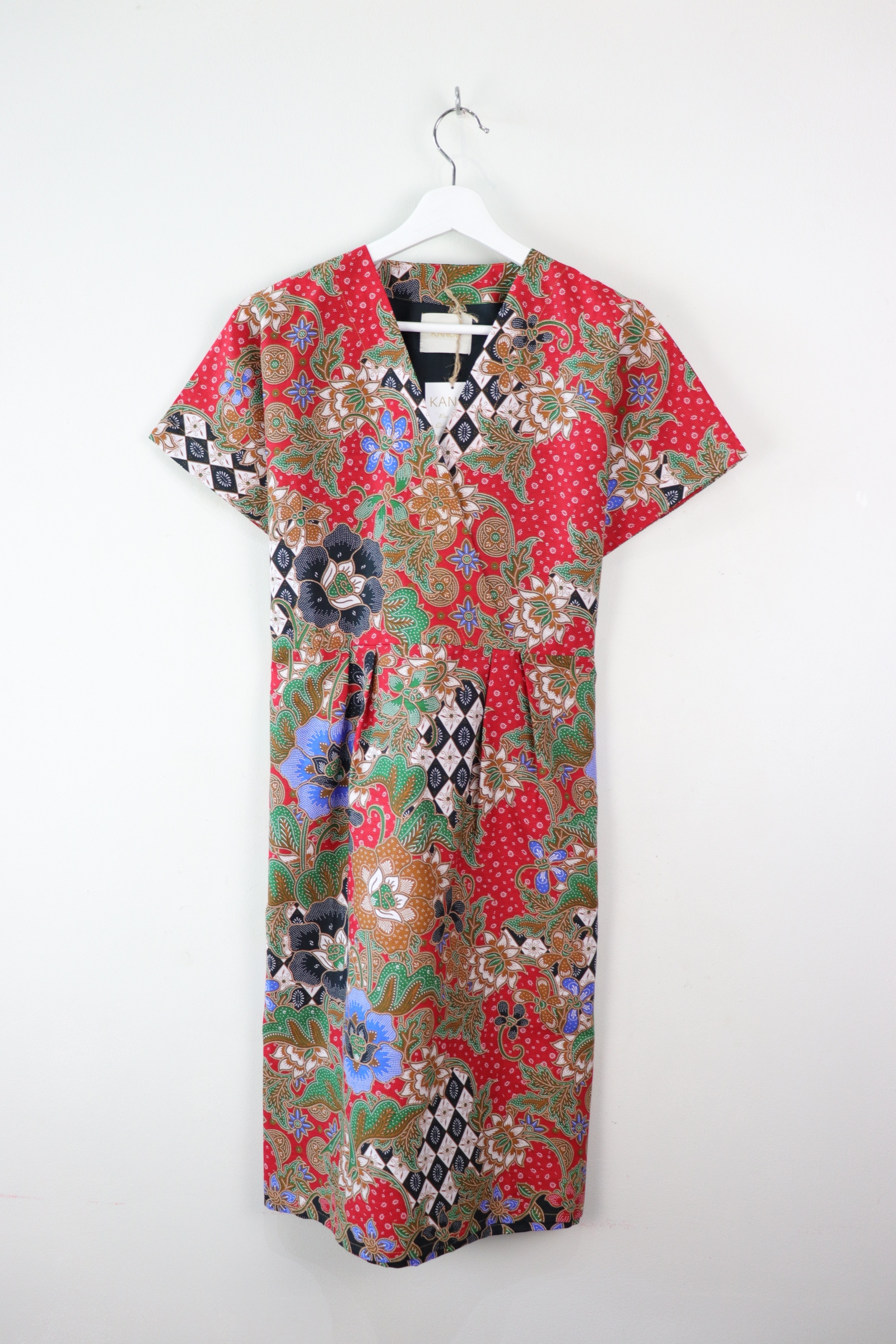 Kimono wrap dress - Flower Field (Red)