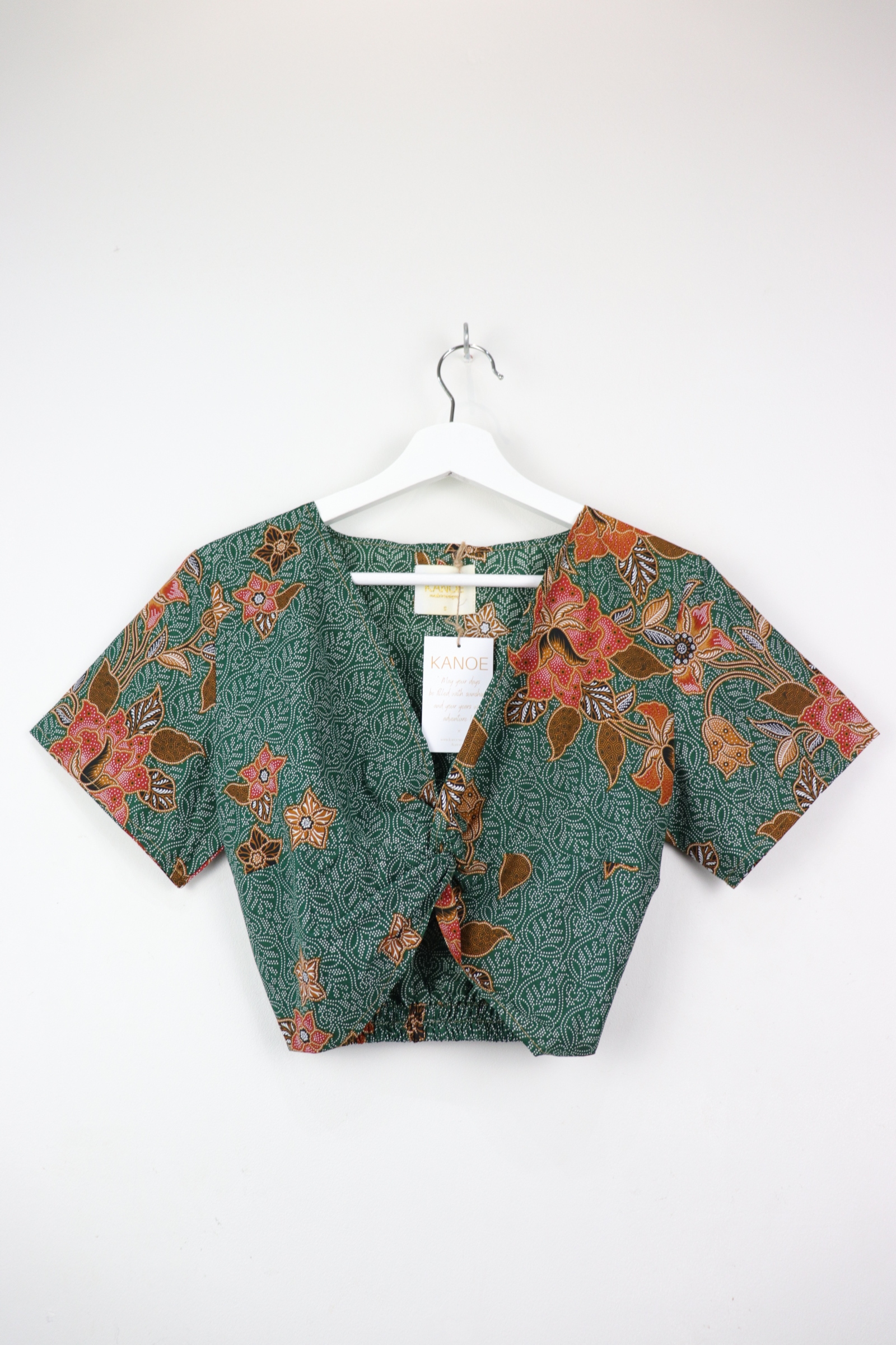 Twisted Front Batik Top - Matcha Twist 