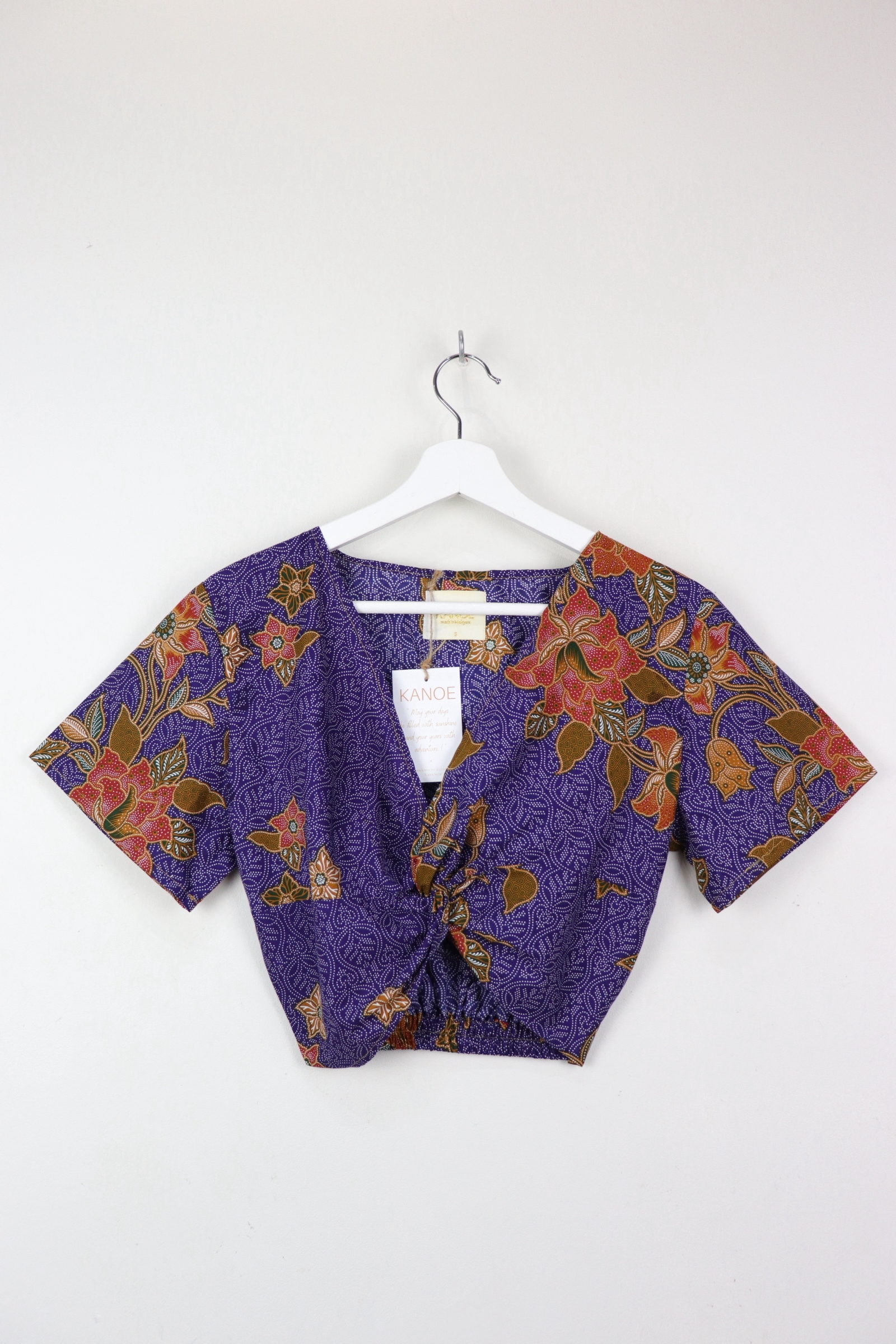 Twisted Front Batik Top - Ocean Lover 