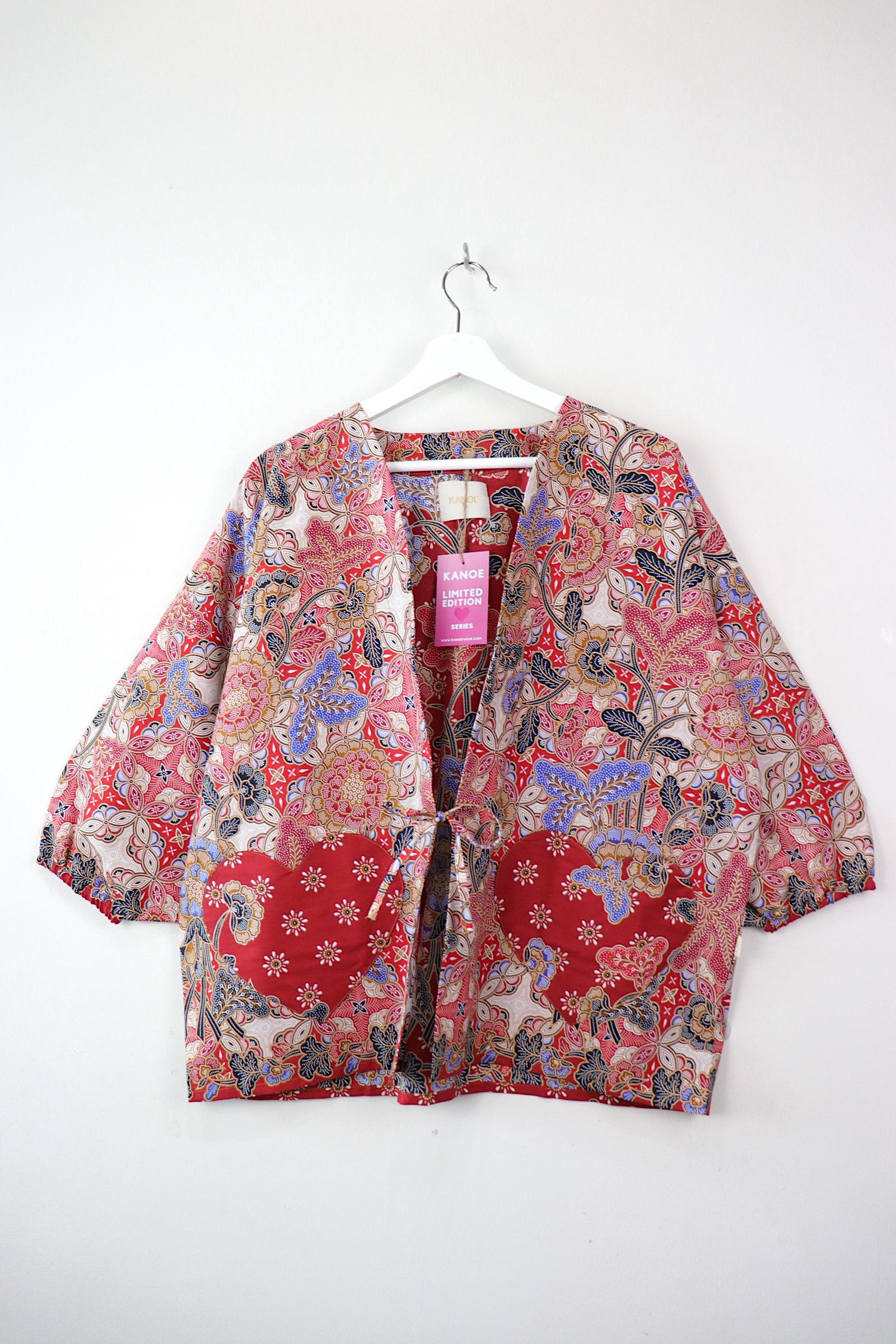 Kimono Signature Heart Pockets - Cherry Berry