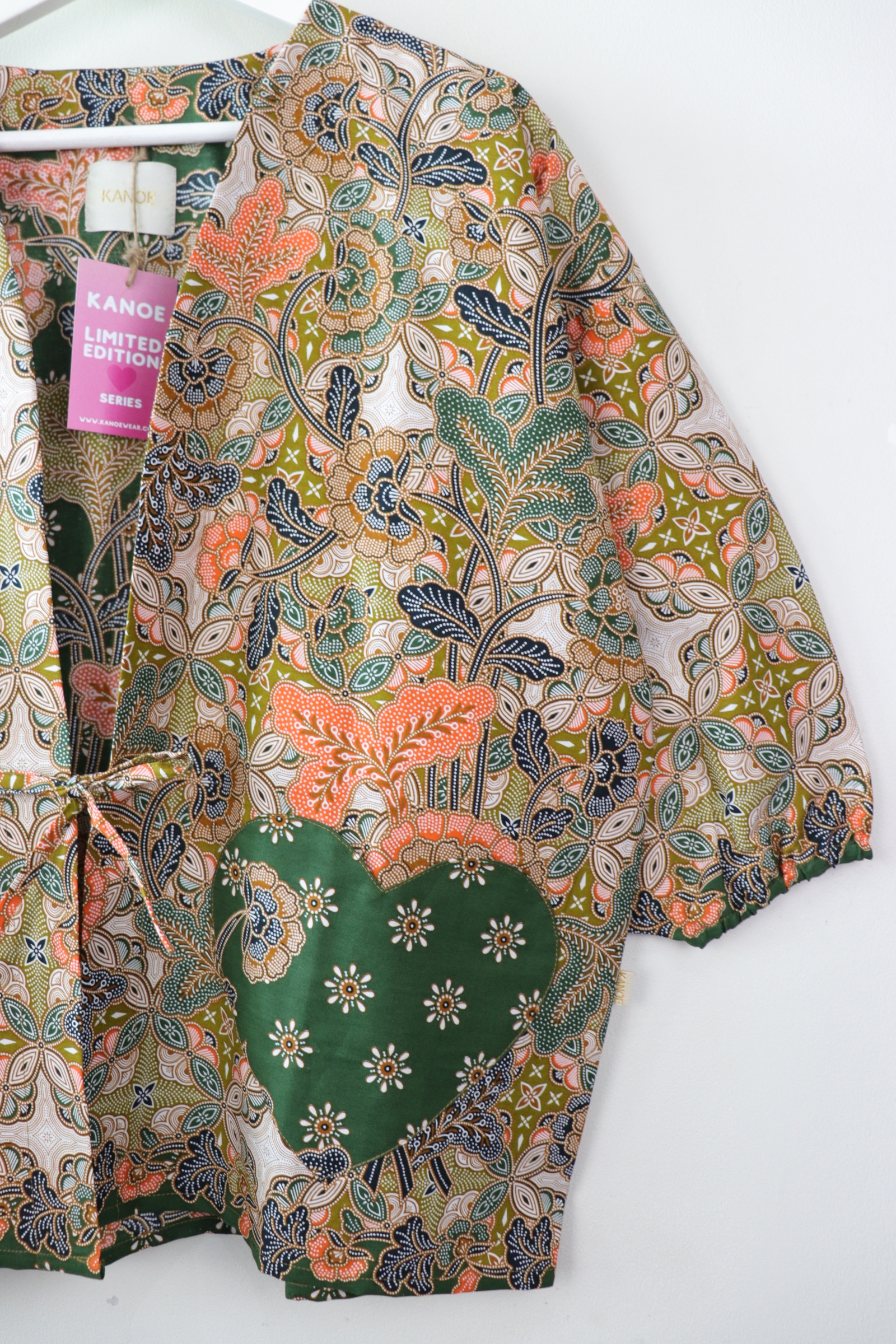 Kimono Signature Heart Pockets - Tea Love