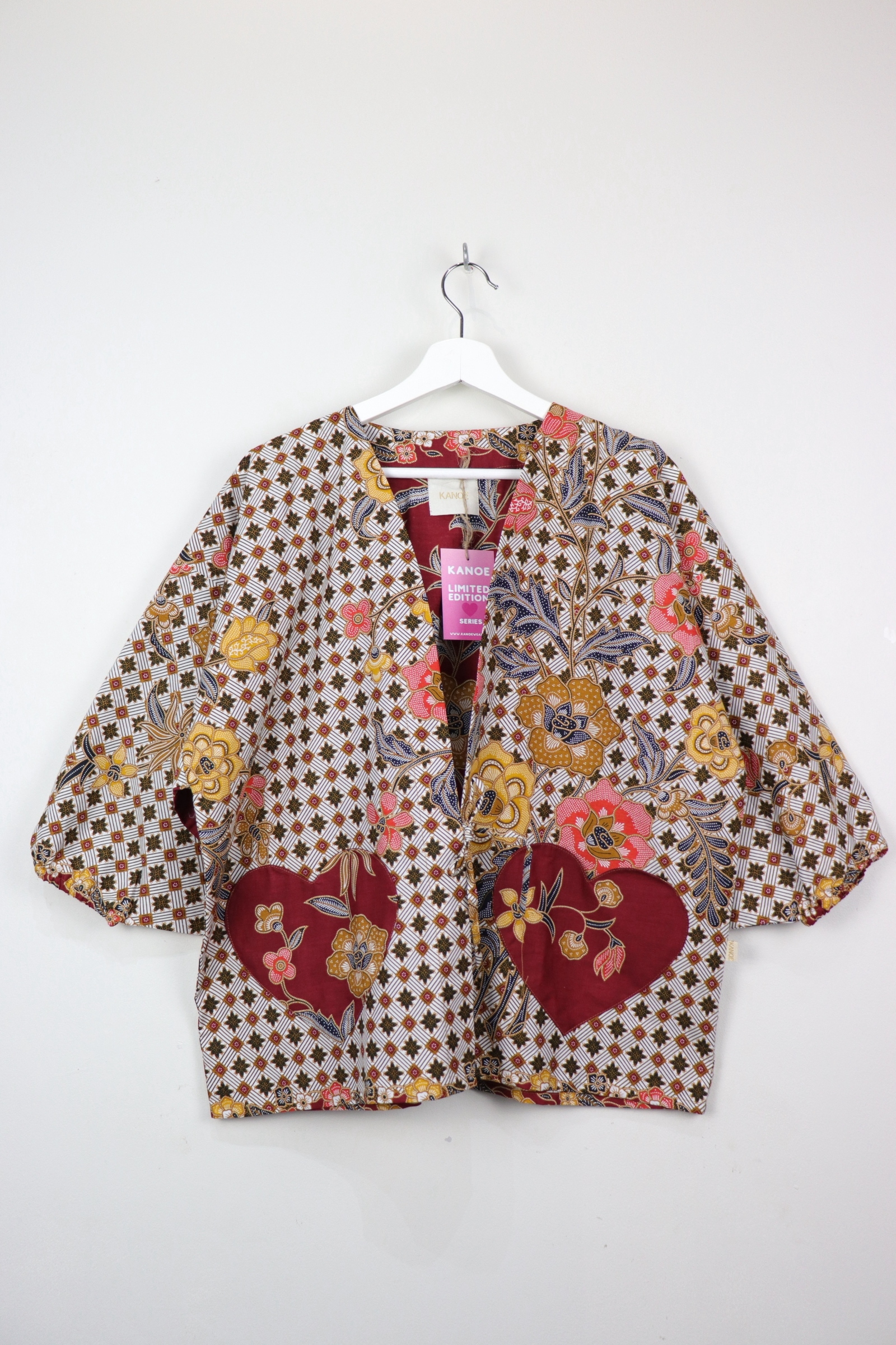 Kimono Signature Heart Pockets - Cheer Heart