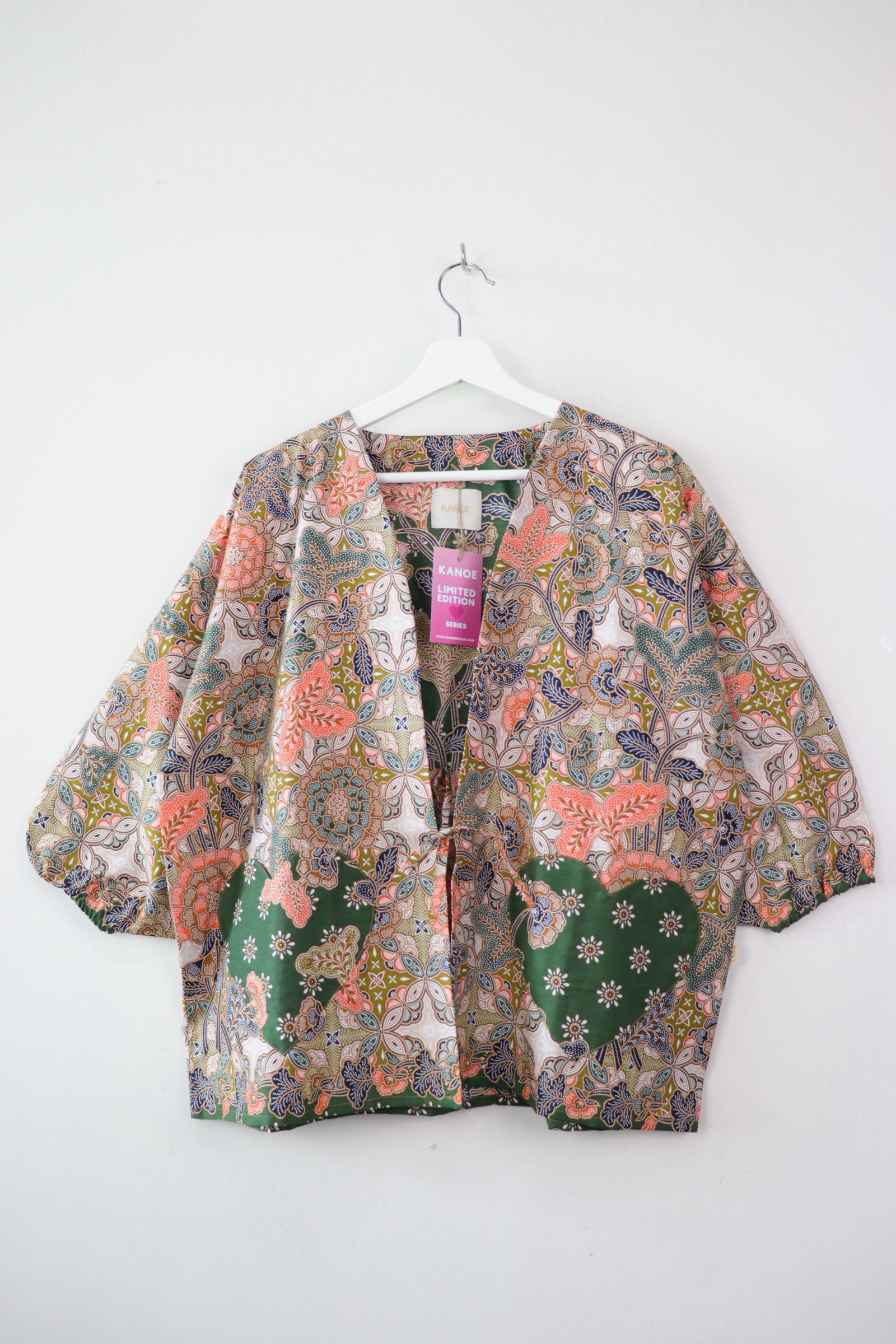 Kimono Signature Heart Pockets - Tea Love