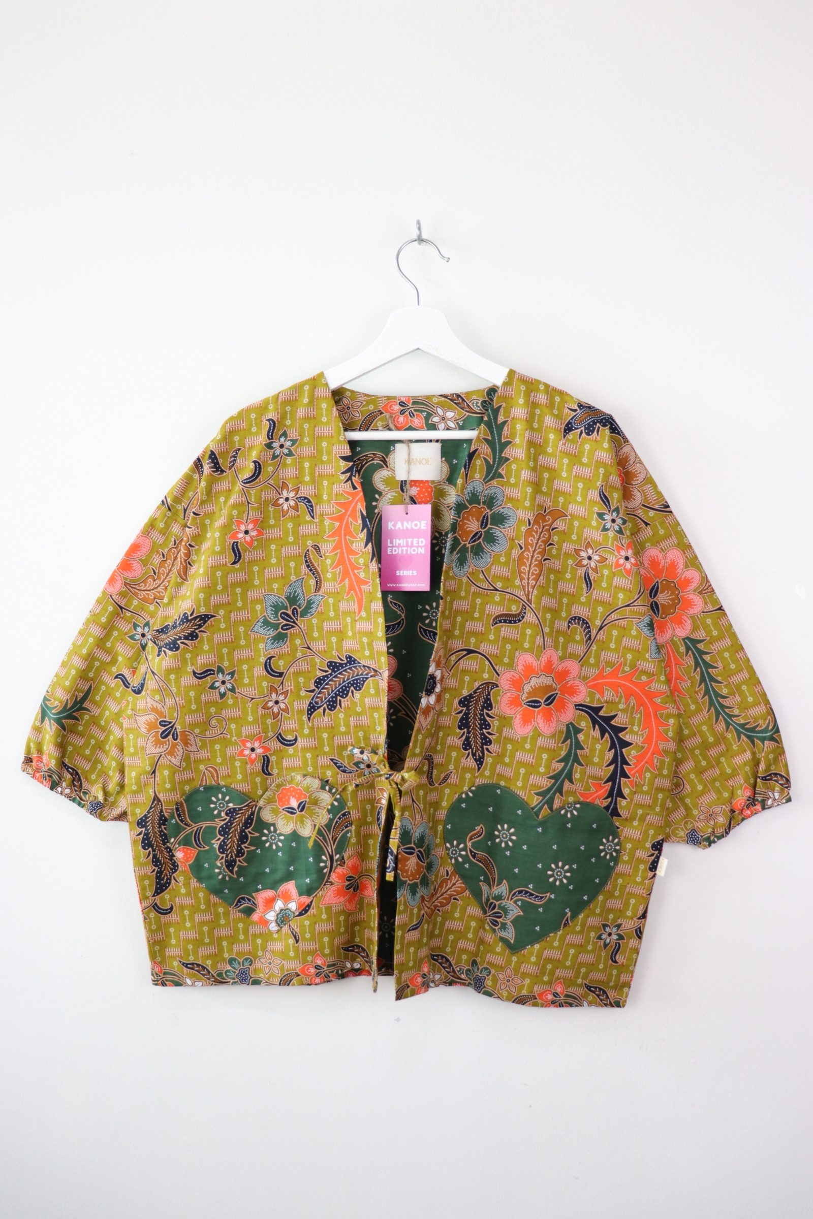 Kimono Signature Heart Pockets - Gardenia Spring