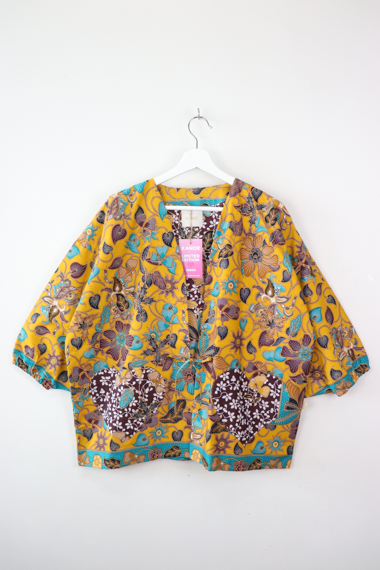 Kimono Signature Heart Pockets - Darling Dahlia