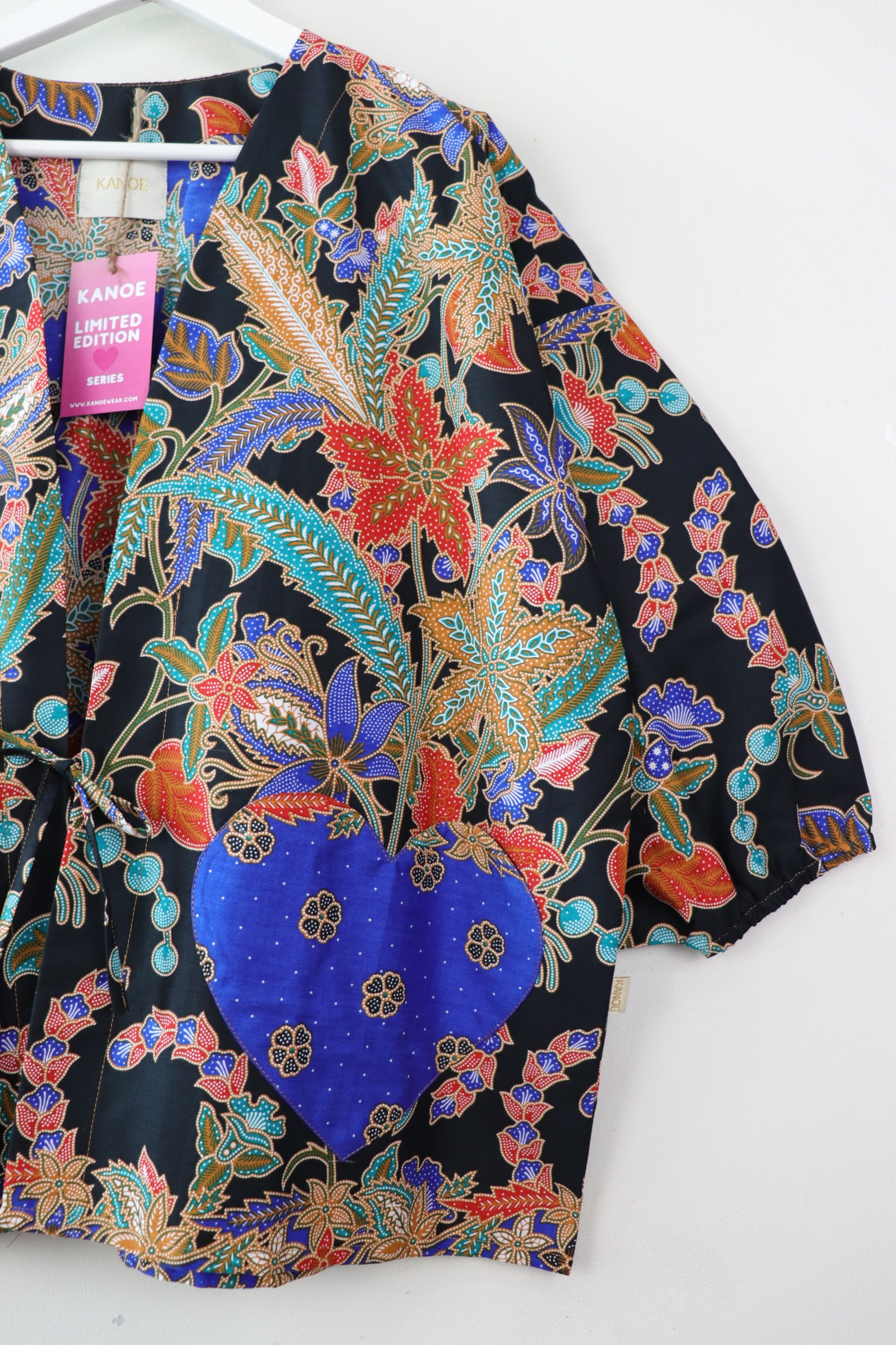 Kimono Signature Heart Pockets - Blue Belle