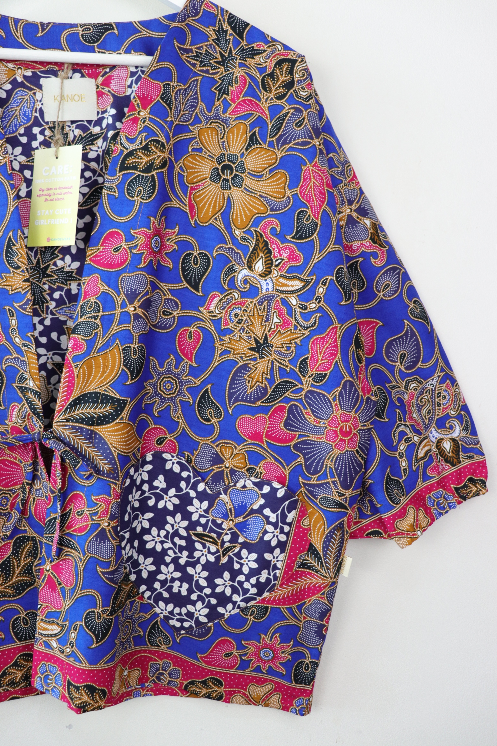 Kimono Signature Heart Pockets - Midnight Love