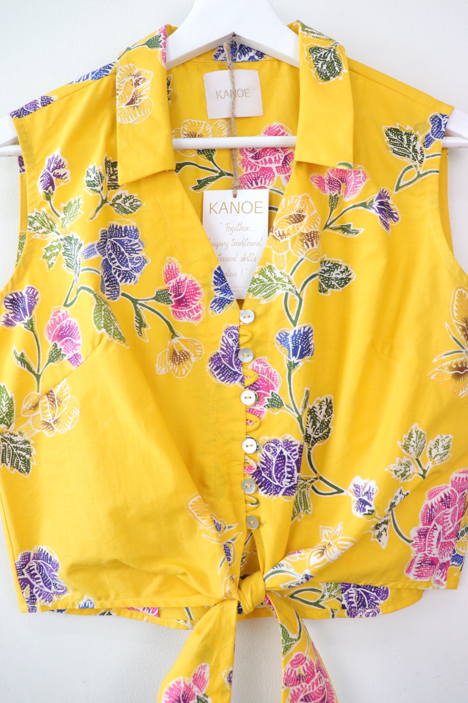 KANOE Classic Vintage Top - Pineapple Glow [Handstamped Batik]