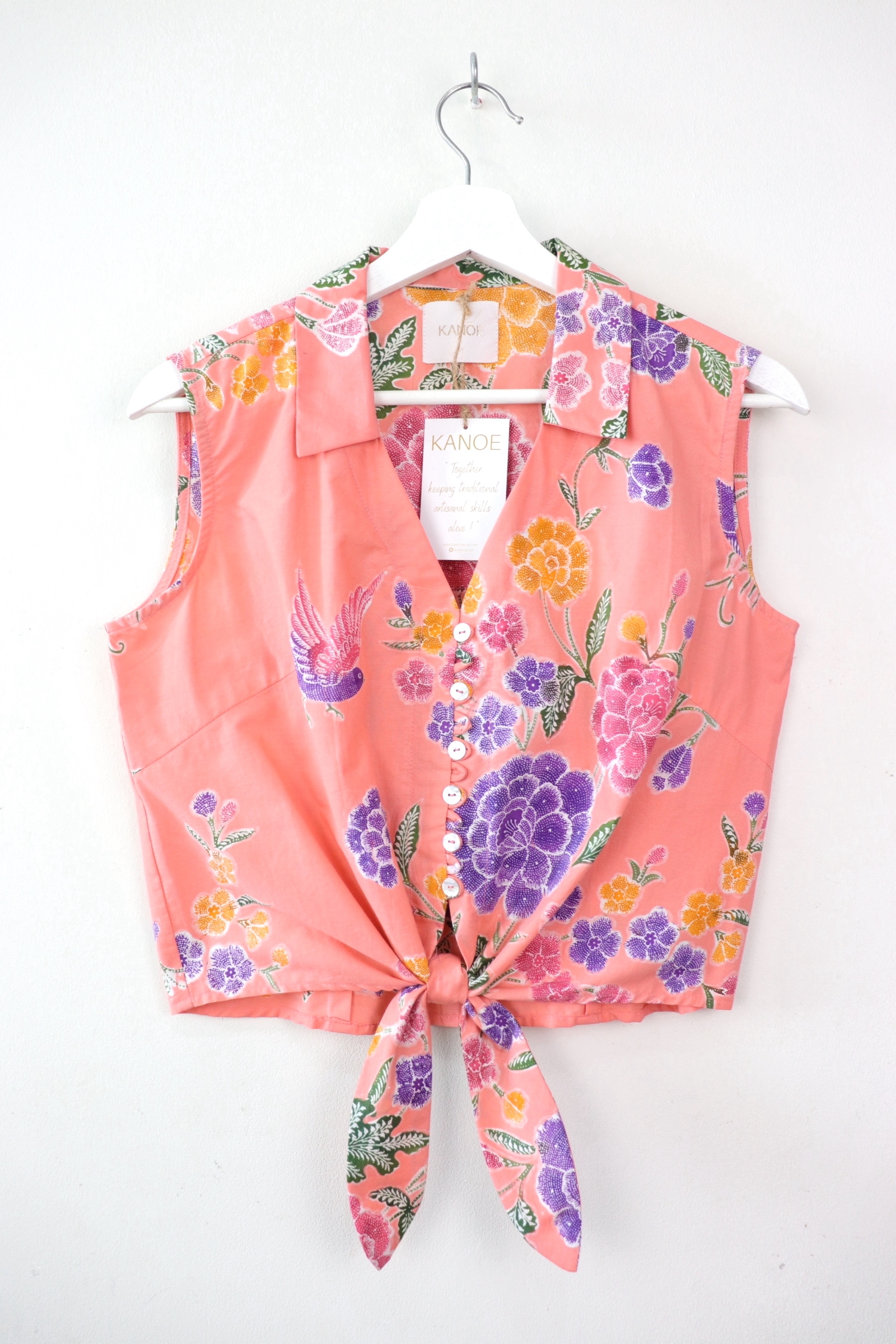 KANOE Classic Vintage Top - Apricot Jam [Handstamped Batik]