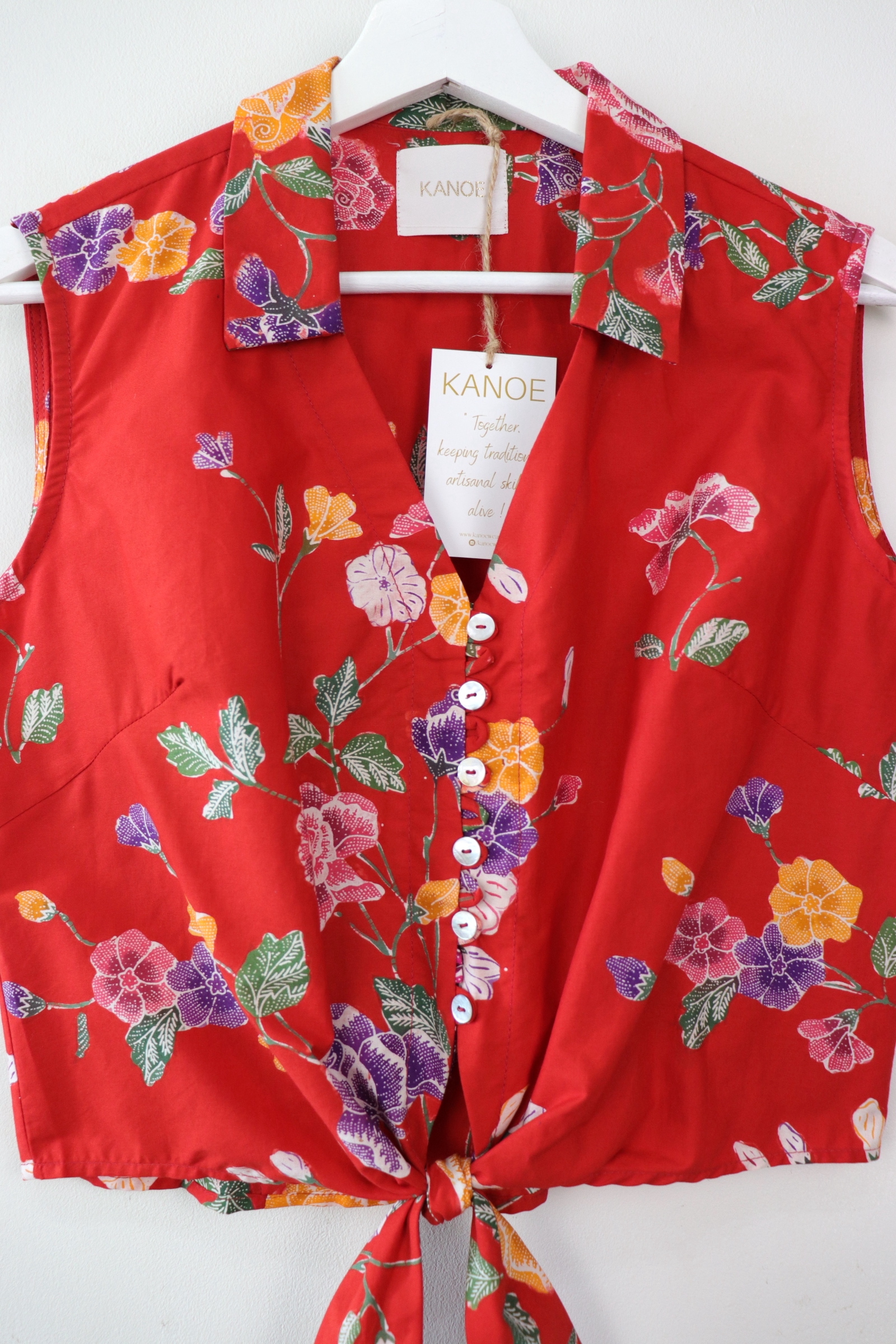 KANOE Classic Vintage Top - Poppy Pop [Handstamped Batik]