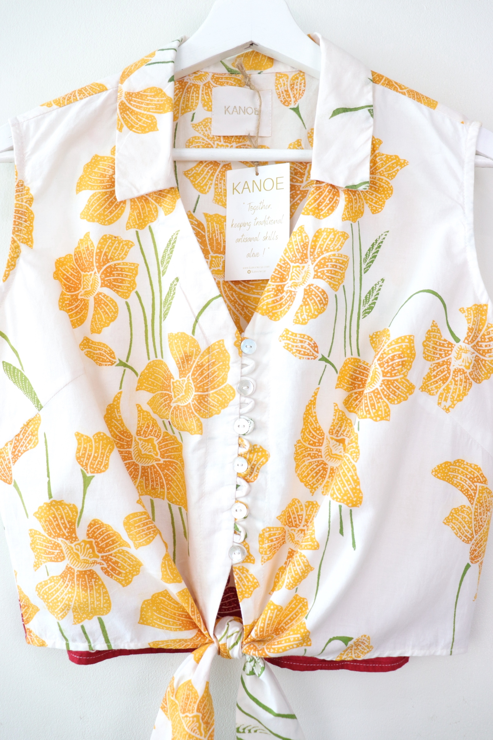 KANOE Classic Vintage Top - Sunflower Bloom [Handstamped Batik]