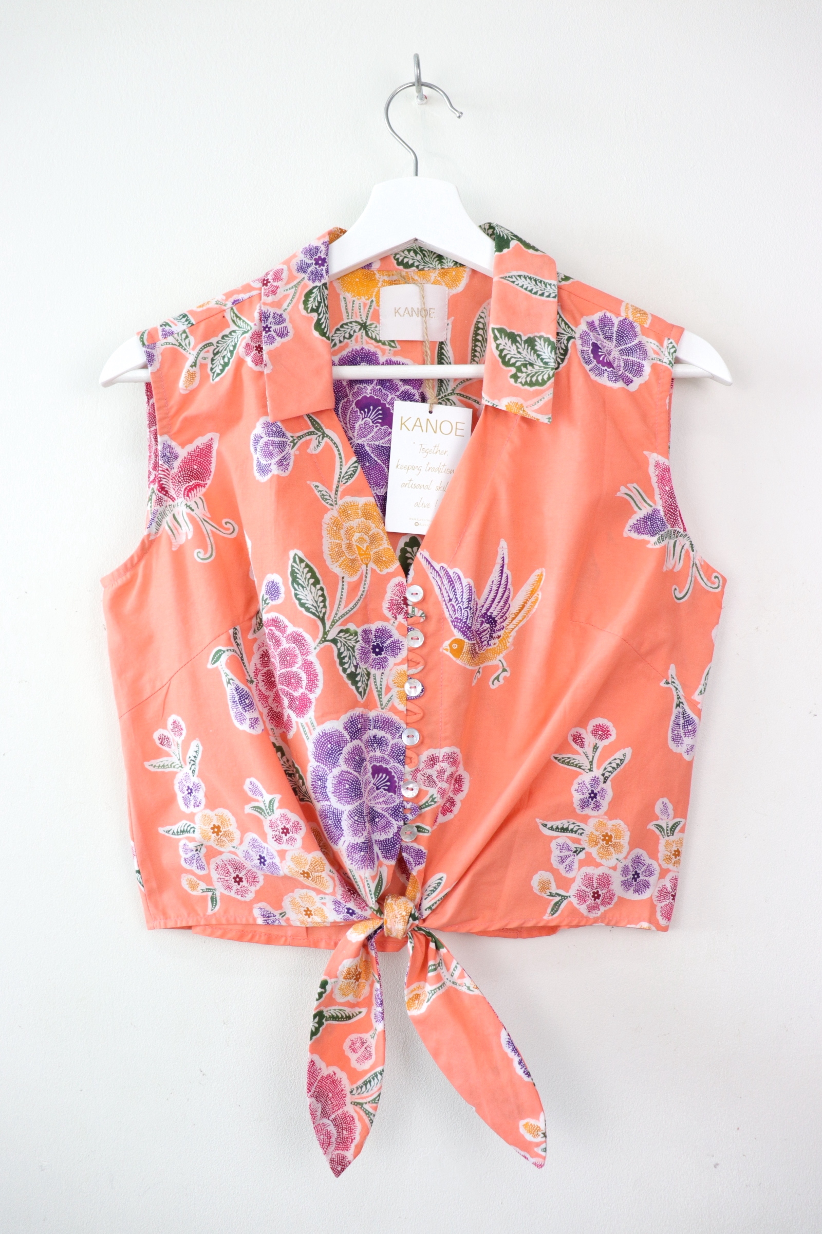 KANOE Classic Vintage Top - Peachy Keen [Handstamped Batik]
