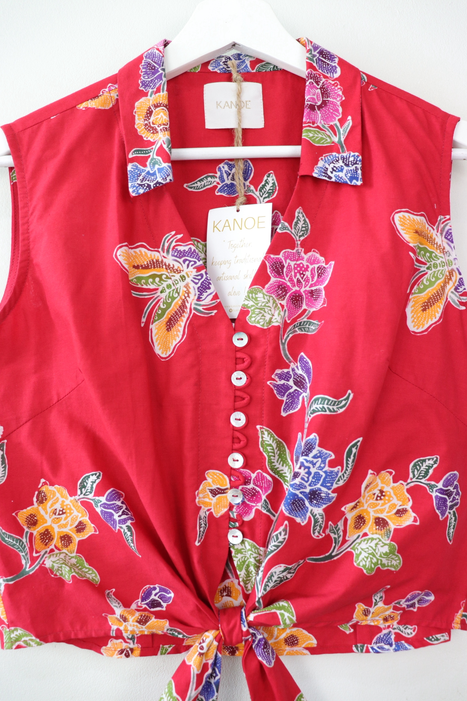 KANOE Classic Vintage Top - Butterfly Flare [Handstamped Batik]