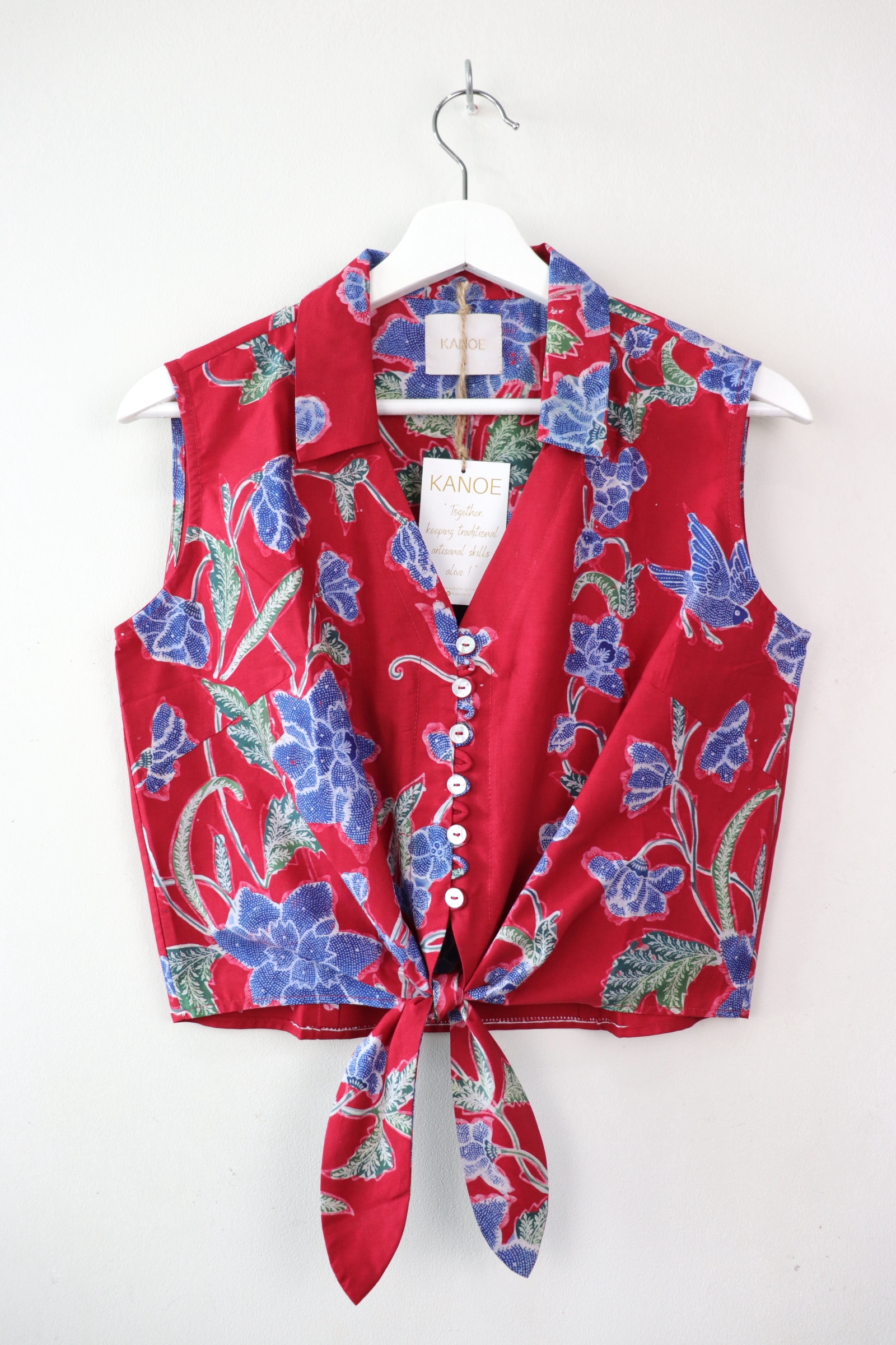 KANOE Classic Vintage Top - Rubie Rose [Handstamped Batik]