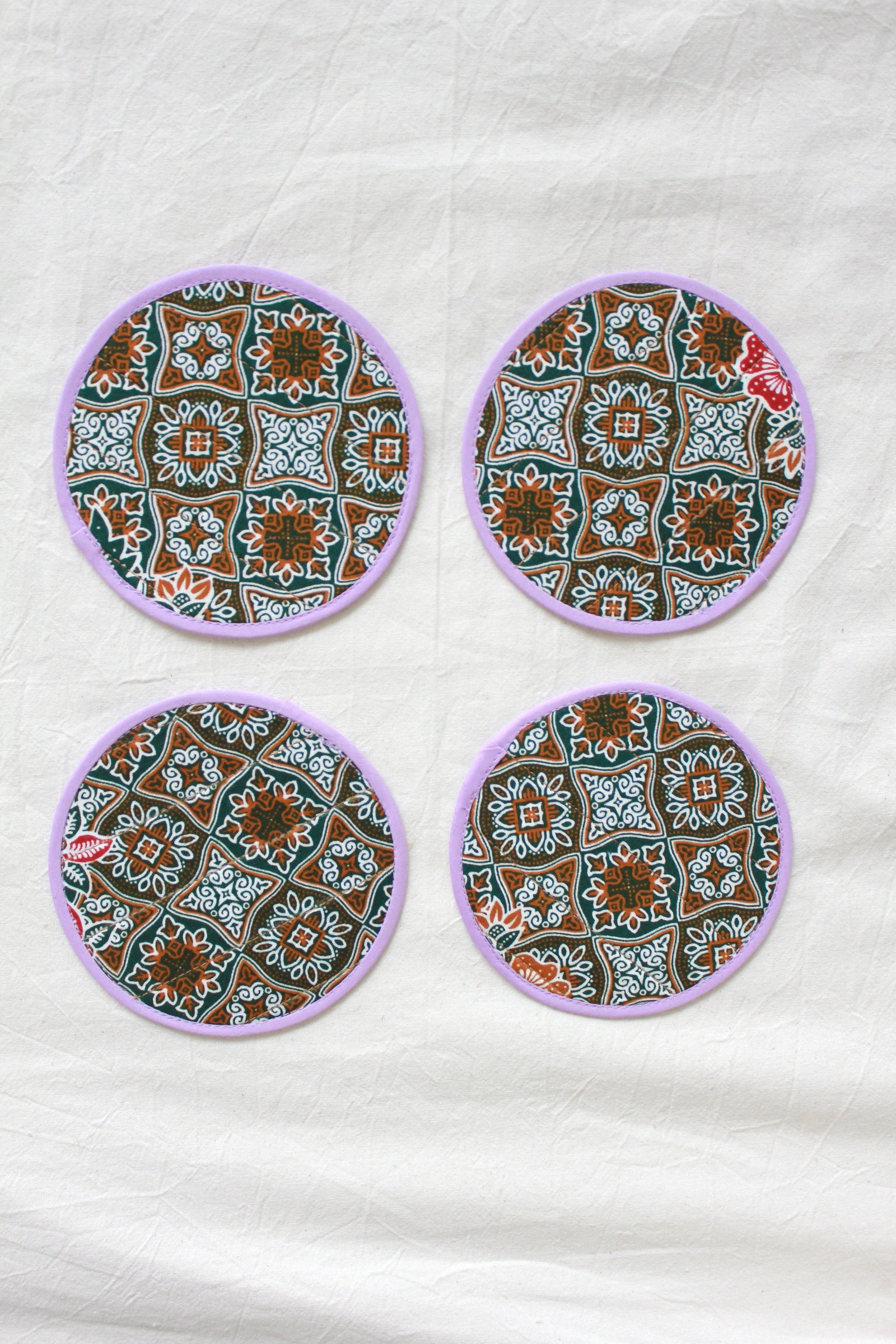 Batik Coaster - Earl Grey ( Set of 4 )