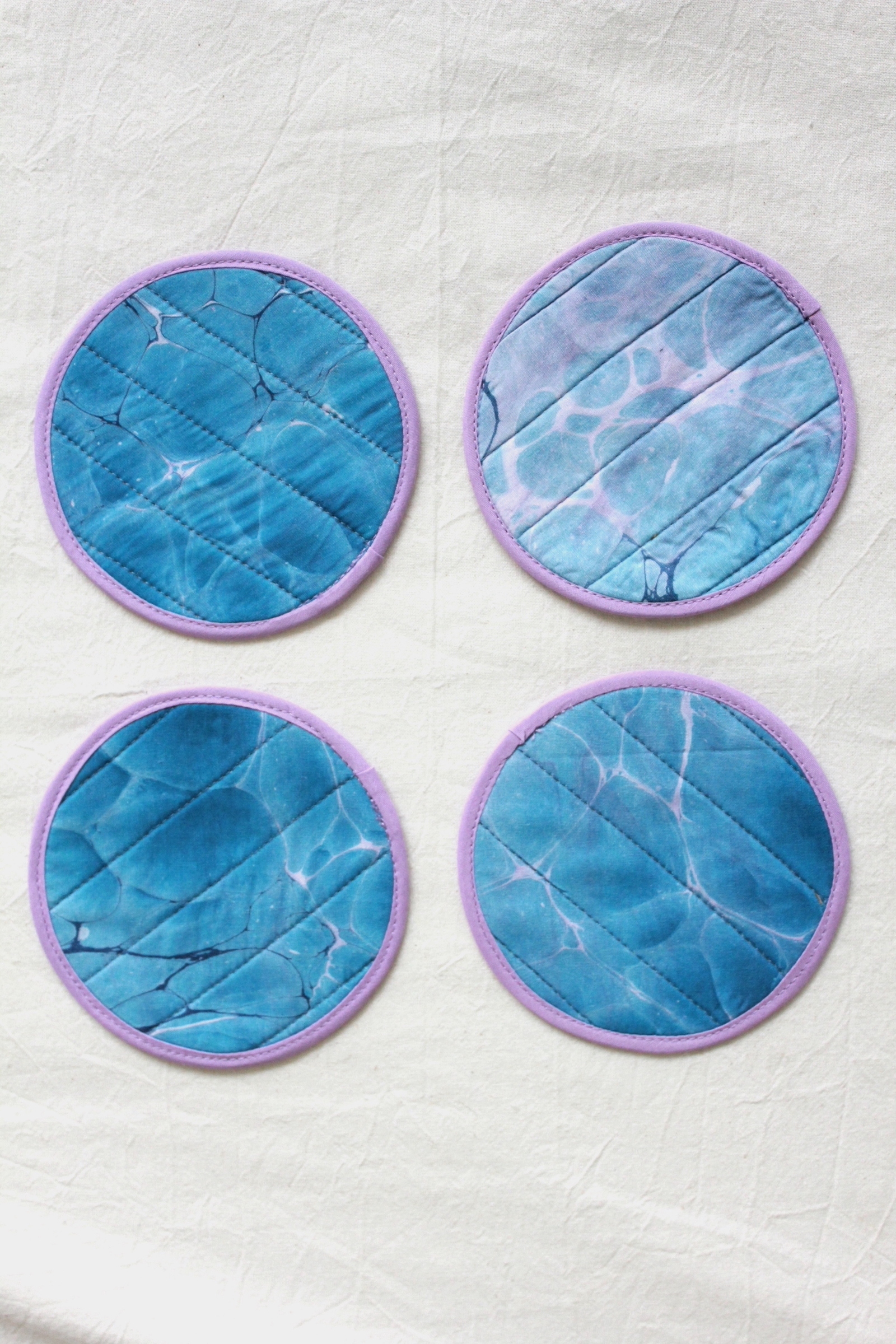 Batik Coaster - Marble Breeze ( Set of 4 )