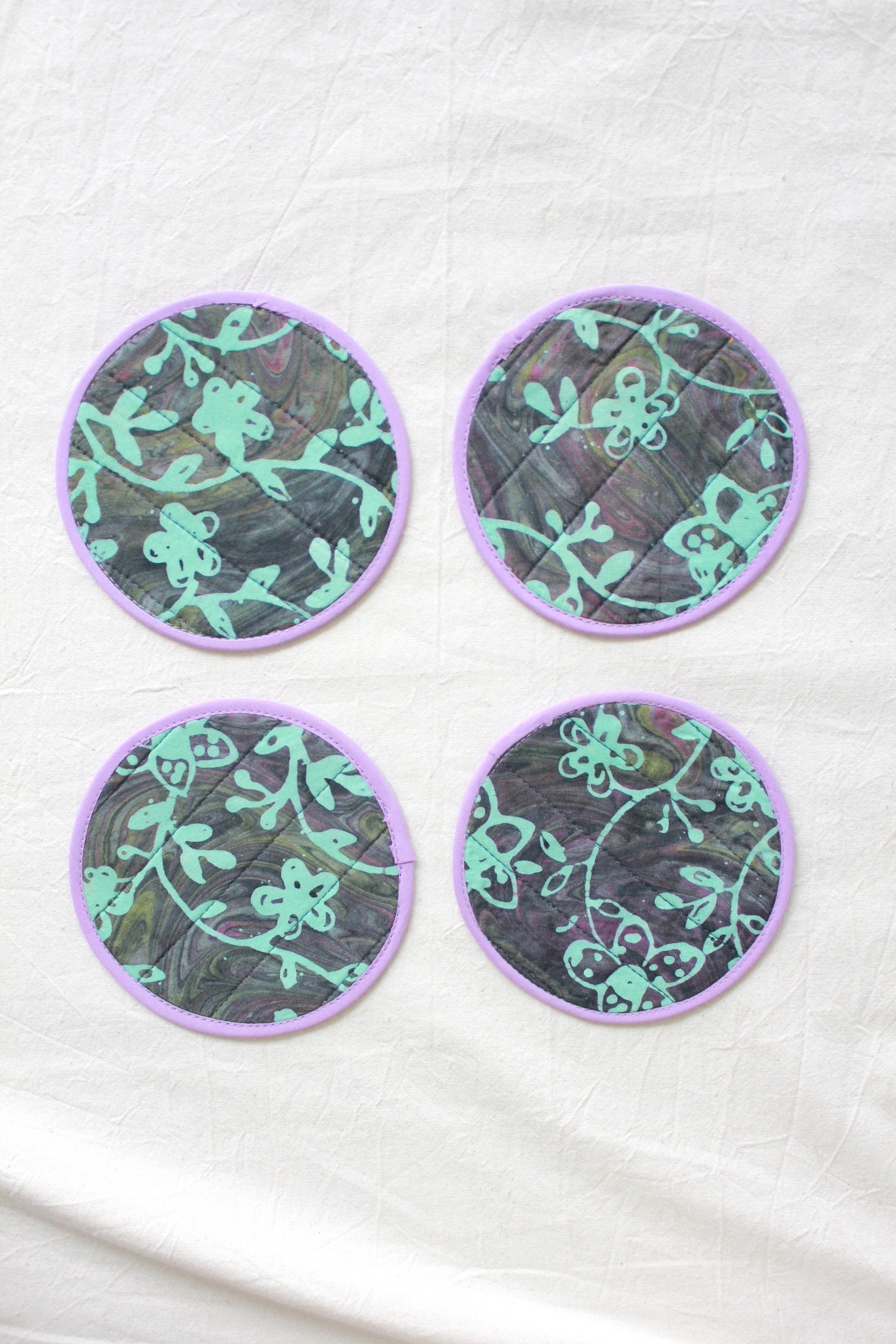 Batik Coaster - Earl Grey ( Set of 4 )
