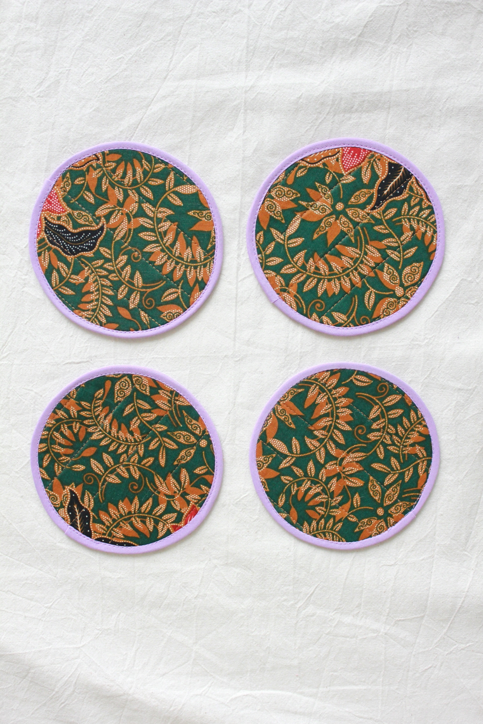 Batik Coaster - Melon Glow ( Set of 4 )
