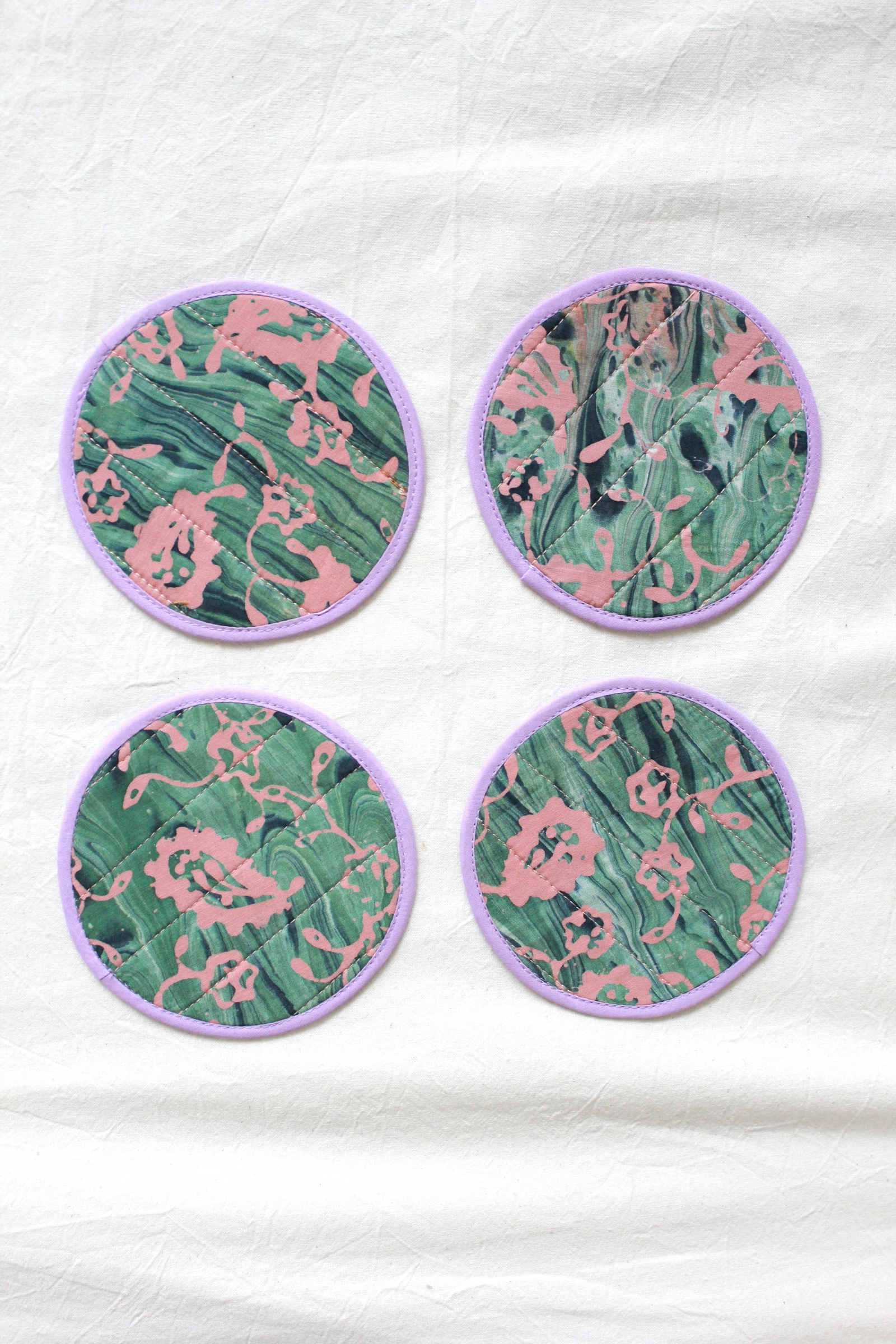 Batik Coaster - Melon Glow ( Set of 4 )