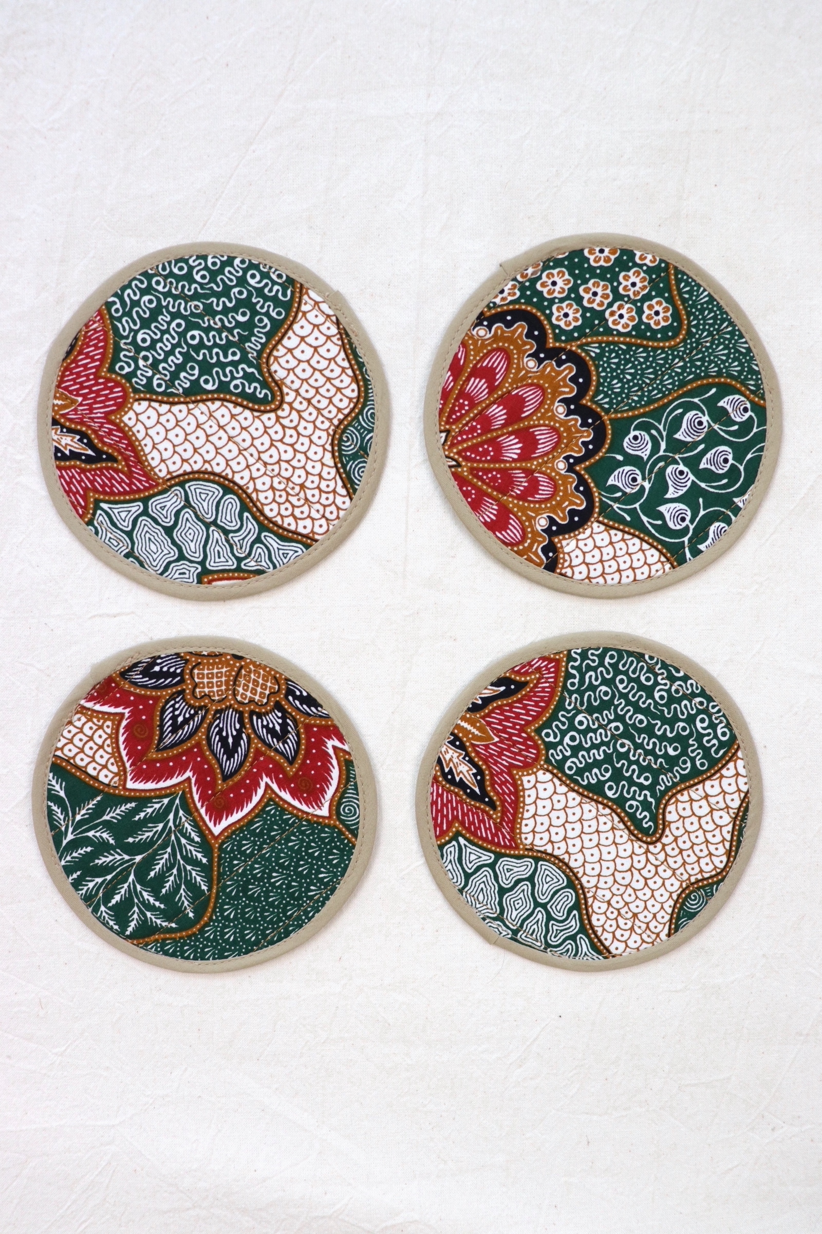 Batik Coaster - Apple Crumble ( Set of 4 )