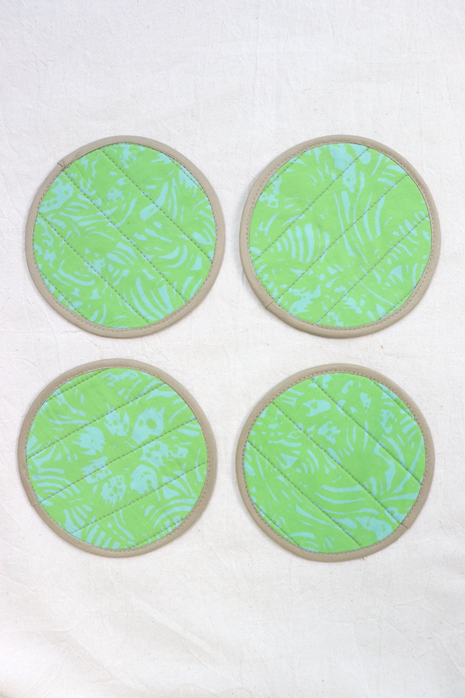 Batik Coaster - Appletini ( Set of 4 )