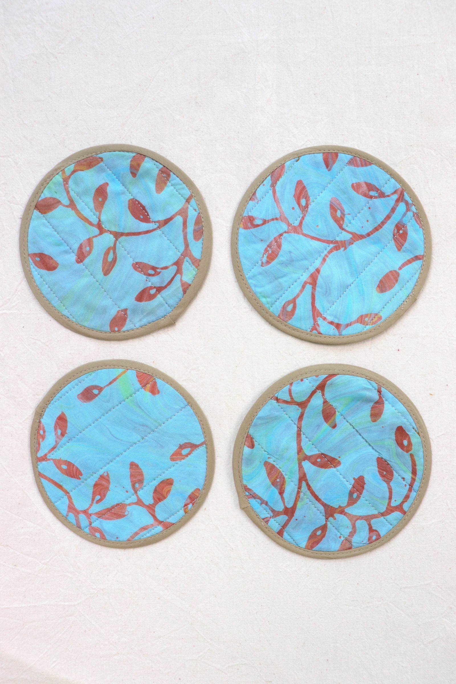 Batik Coaster - Blossom ( Set of 4 )