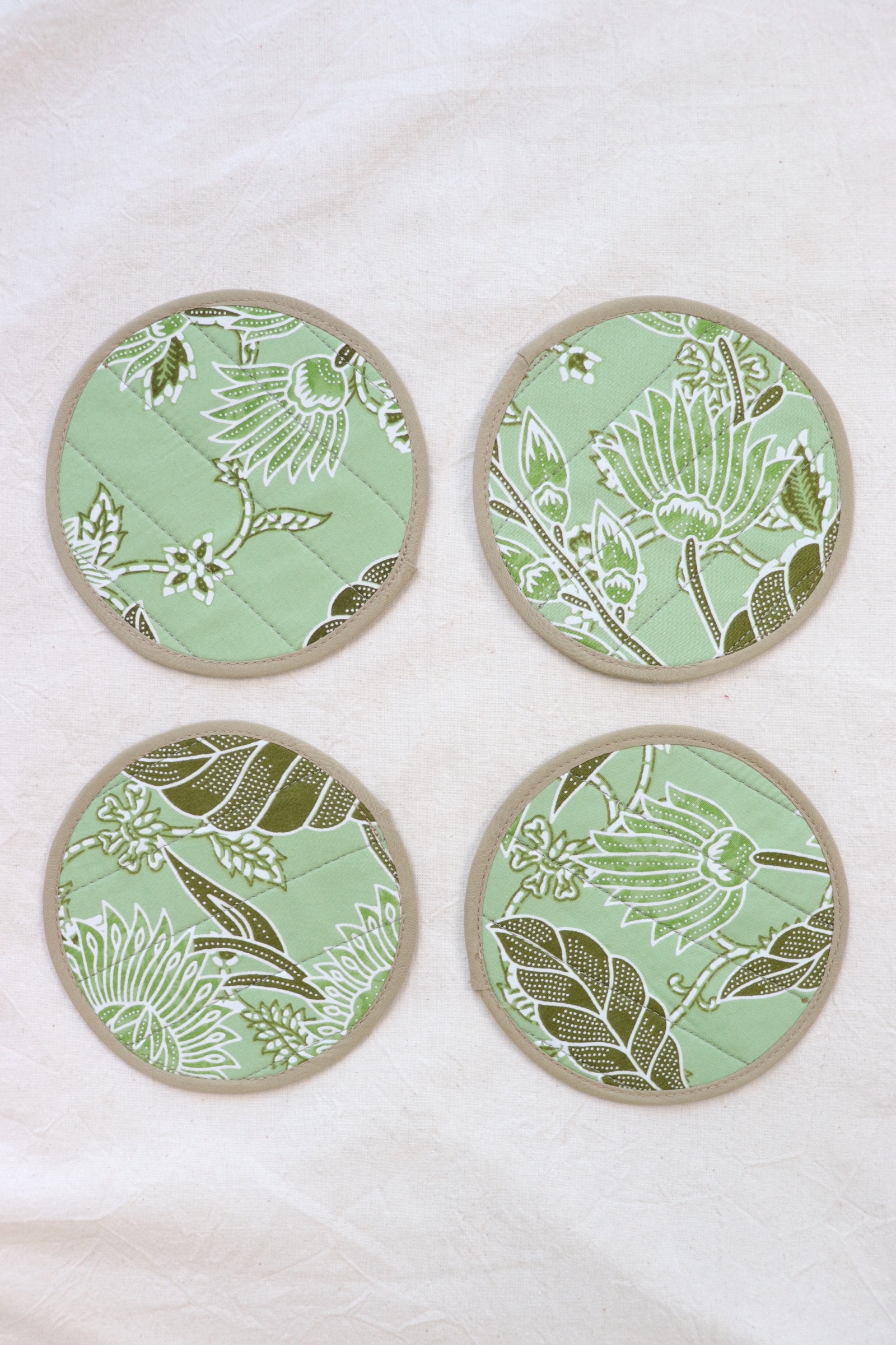 Batik Coaster - Mint Choco ( Set of 4 )