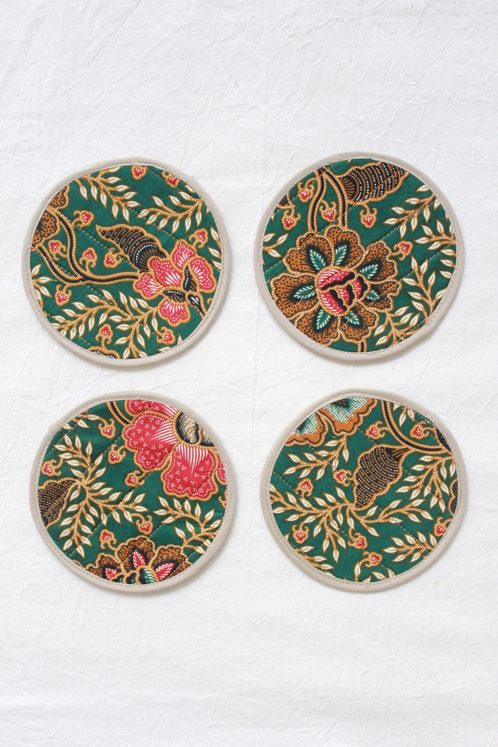 Batik Coaster - Rafflesia Bloom ( Set of 4 )