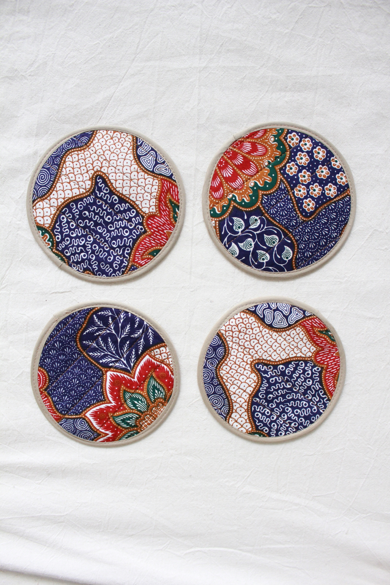 Batik Coaster - Blue Lagoon ( Set of 4 )